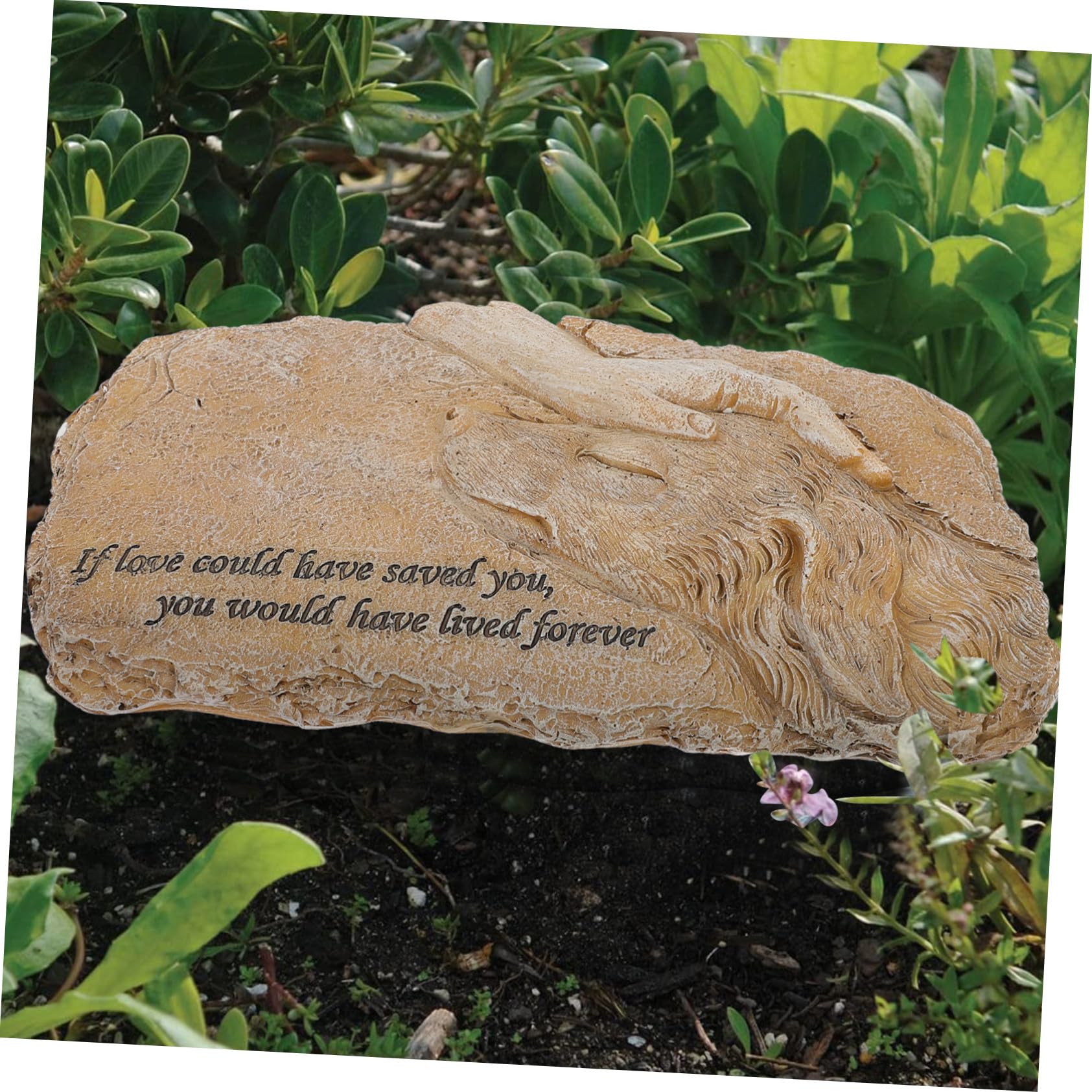 SUPVOX Statua in Resina Commemorativa per Cane e Animali Domestici, Pietra Segnaposto Stabile e Resistente per Luogo di Riposo Definitivo e Decorazione Casa