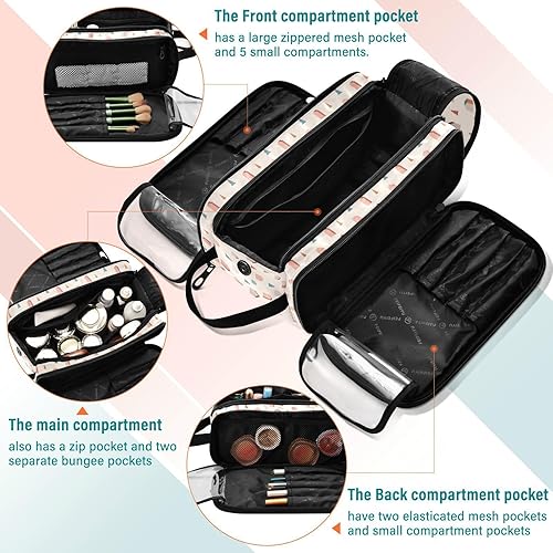 Miniatura 5 de Winter Christmas Boho Travel Bag Accessory Cosmetic Makeup Bag for Cosmetic Storage 11 x 7 Inches