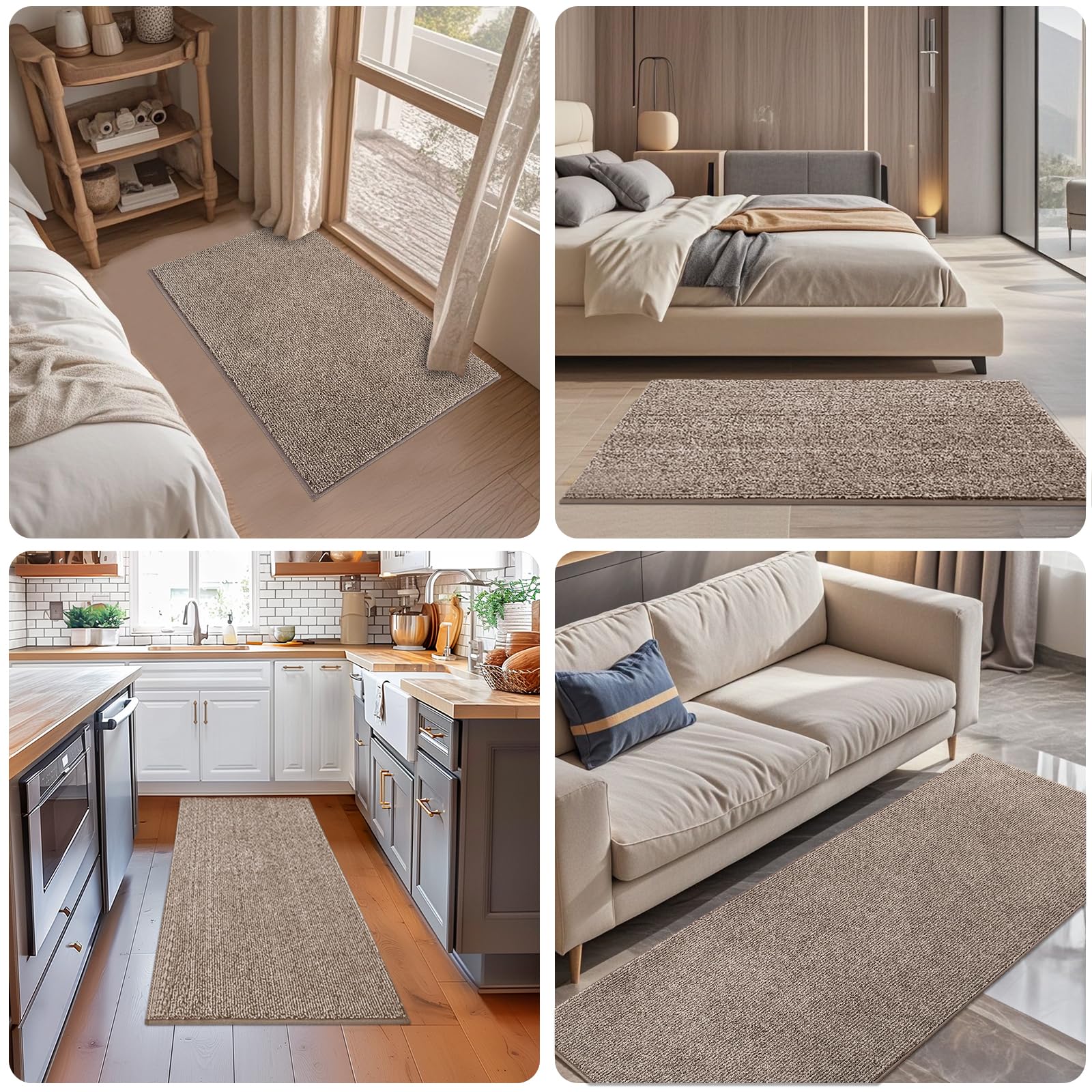 FCSDETAIL Dirt Trapper Indoor Door Mat 60 x 150 cm, Machine Washable Entrance Rug, Dog Doormat - Image 4