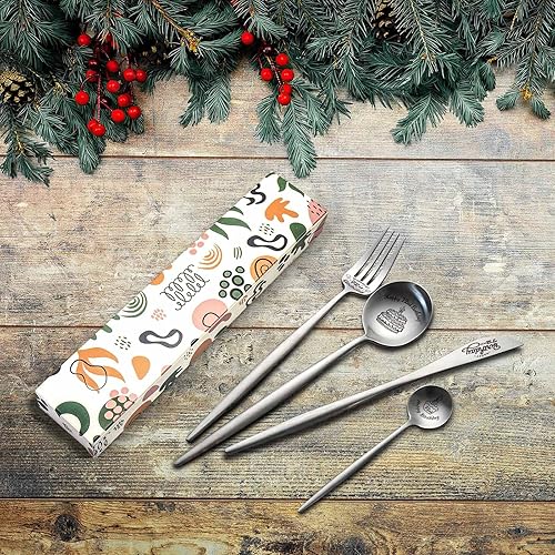 Miniatura 5 de Happy 72nd Birthday Spoon&Fork Gifts Engraved Cutlery Set Personalized Birthday Gifts for Son Daughter Sister Brother Friends