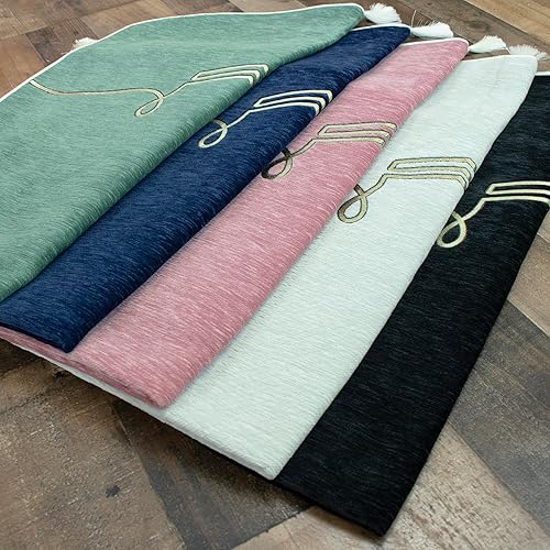 Miniatura 5 de Modefa Alfombra de oración islámica turca, felpilla tejida de lujo, Sajjadah, alfombra minimalista para oración de Ramadán, regalo de Eid, moderna