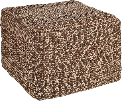UPKOCH Seat Cushion Cover Thick Cotton Linen Square Pouf Cover Only 15.74 X 15.74 X 10.62 in Unstuffed Japanese Floor Seat Mat Indoor Seats Mat for Living Room Bedroom Tatami Seating No Filler