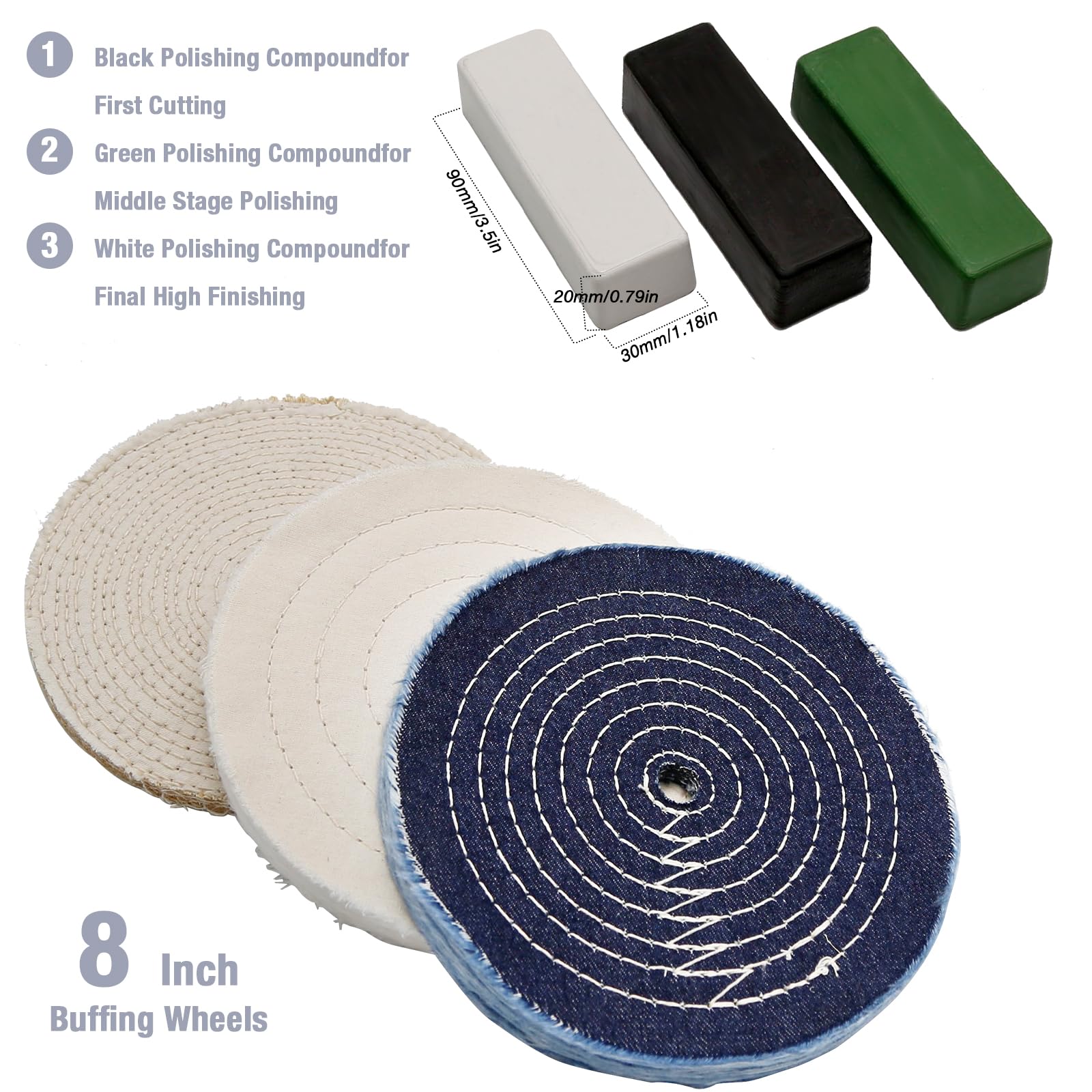 Soft Buffing Pad Magnate Soft Muslin Buffing Wheel - 4 Inch Polishing ...