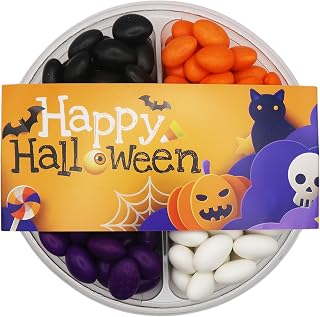 Spices Village Jordan Almonds Halloween Tray - Festive Candy Coated California Almonds - Ideal for Halloween, Parties and Seasonal Celebrations - Certified Kosher, Non-GMO