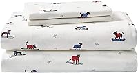 Vista 216 de Eddie Bauer - Full Sheets, Cotton Flannel Bedding Set, Brushed For Extra Softness, Cozy Home Decor (Dog Friends, Full)