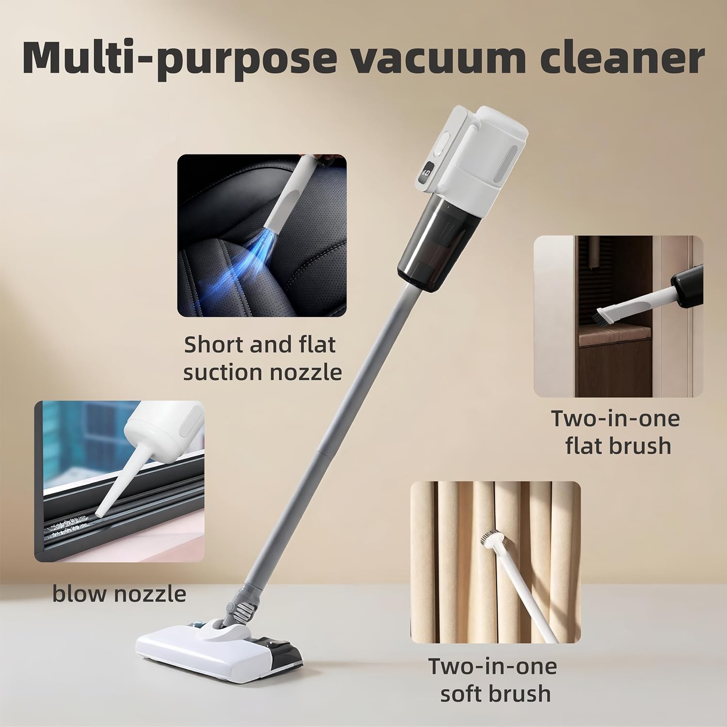 Cordless Vacuum Cleaner, 5-in-1 Dry And Wet Mop Combo, Handheld Vacuum And Mop Combination, Can Stand Upright, Large-Capacity Dust Cup, Suitable For Pet Hair, Carpets And Hard Floors. 2026 - view 1