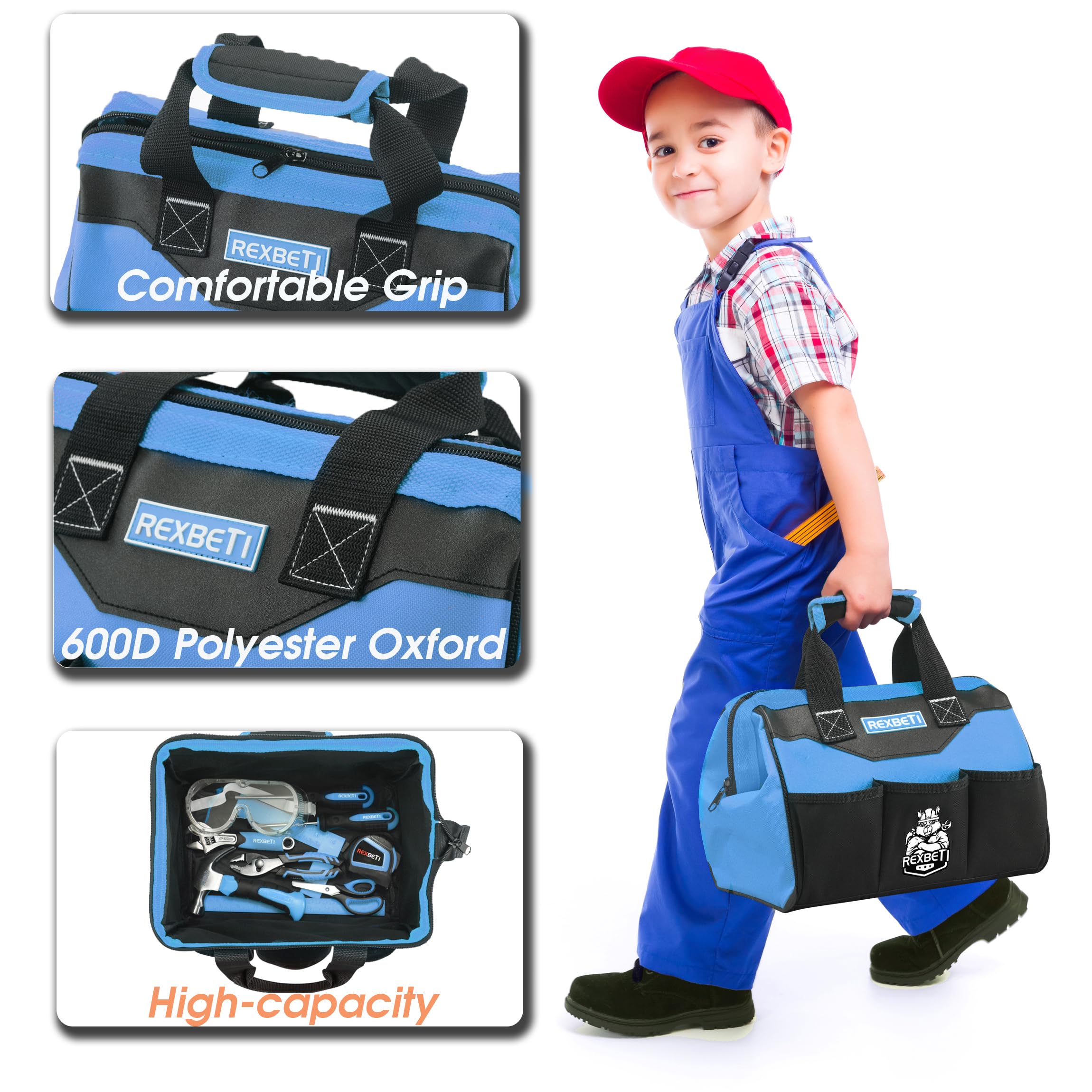 Amazon.com: REXBETI 10-Piece Kids Tool Set with Real Hand Tools