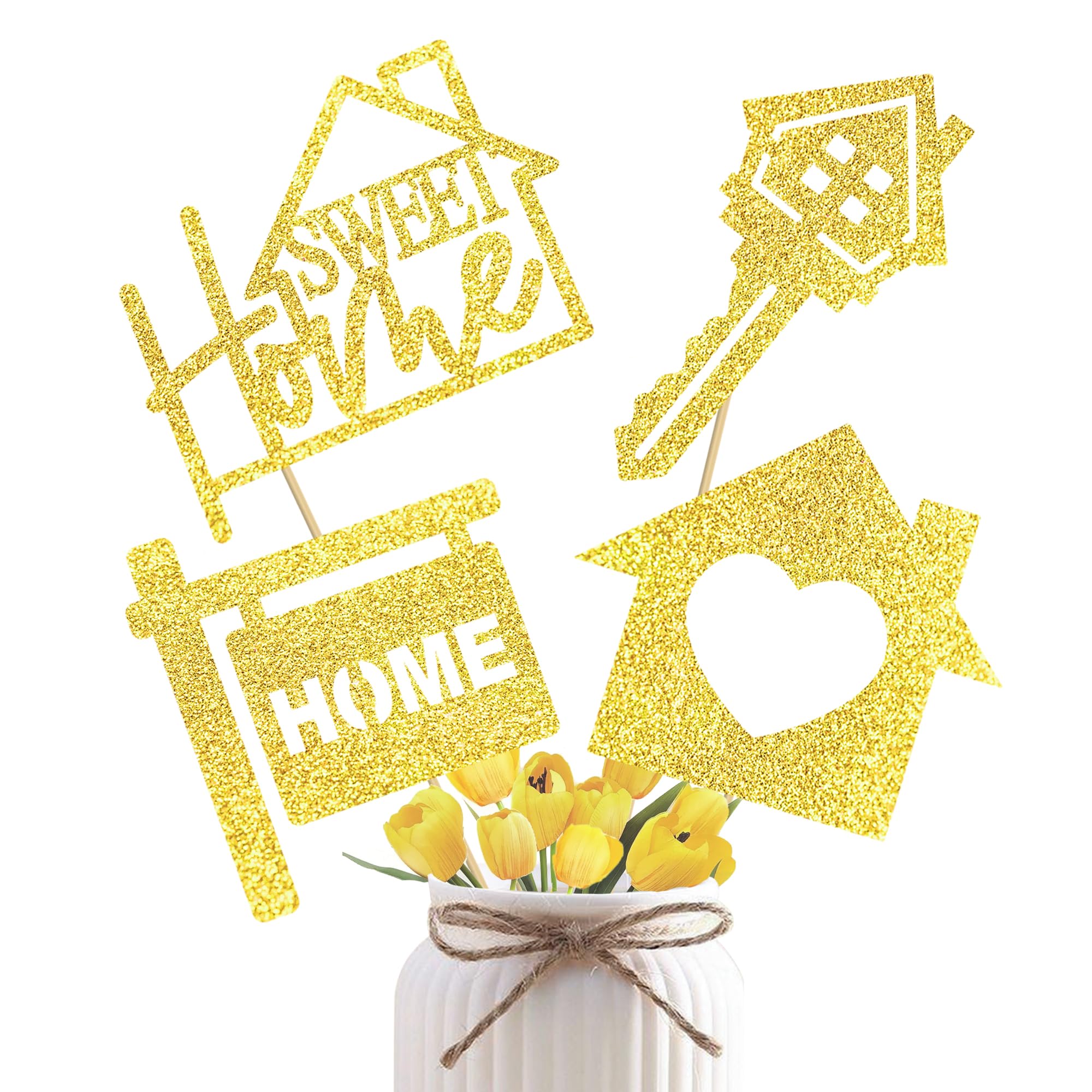 Sweet Home Centerpiece Sticks Key Housewarming Party Decorations 12PCS Home Table Toppers Our First Centerpieces for Welcome New Party Supplies
