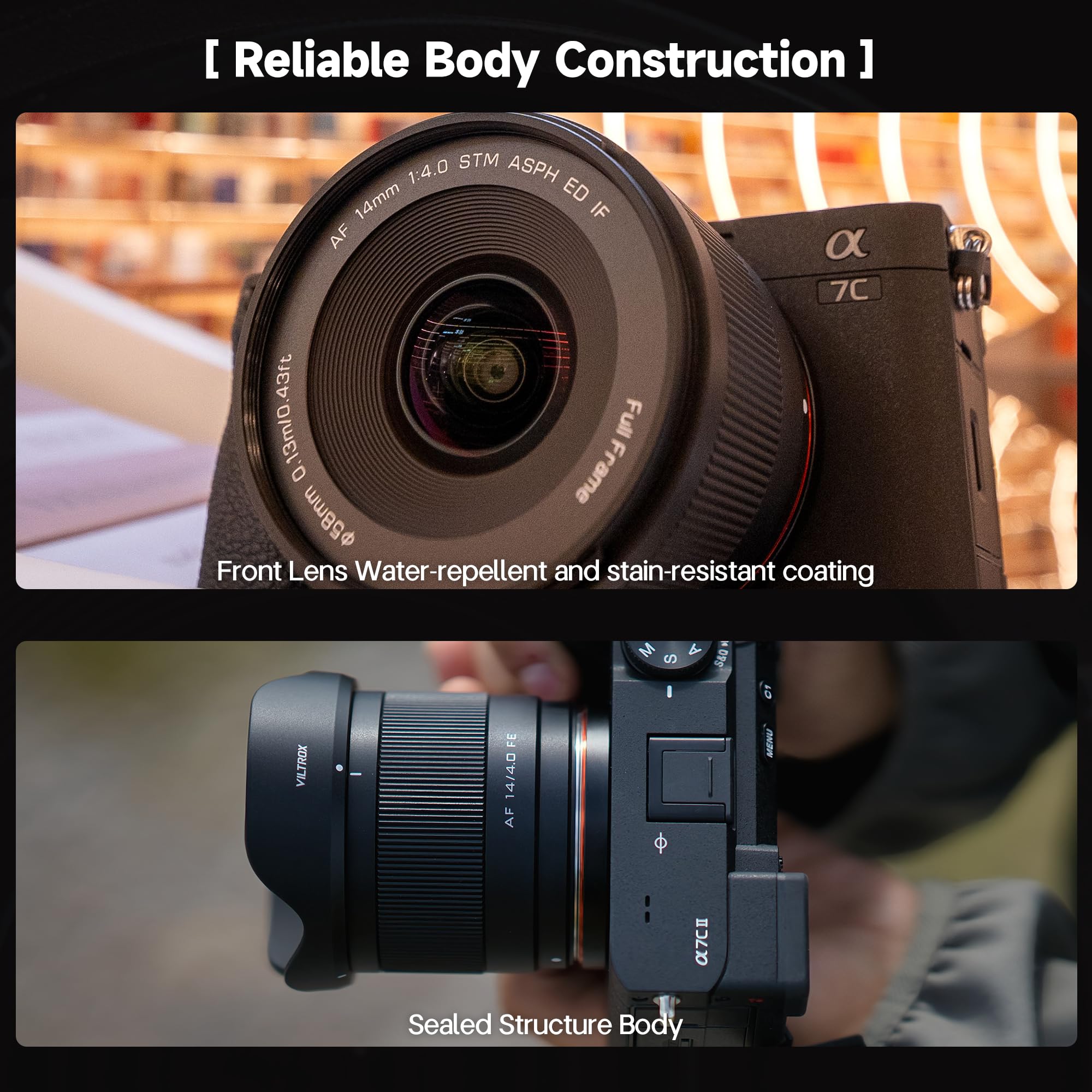 VILTROX AF 14mm F4.0 Objectif pour Plein Format Autofocus Ultra Grand Angle à focale Fixe (pour Sony FE)