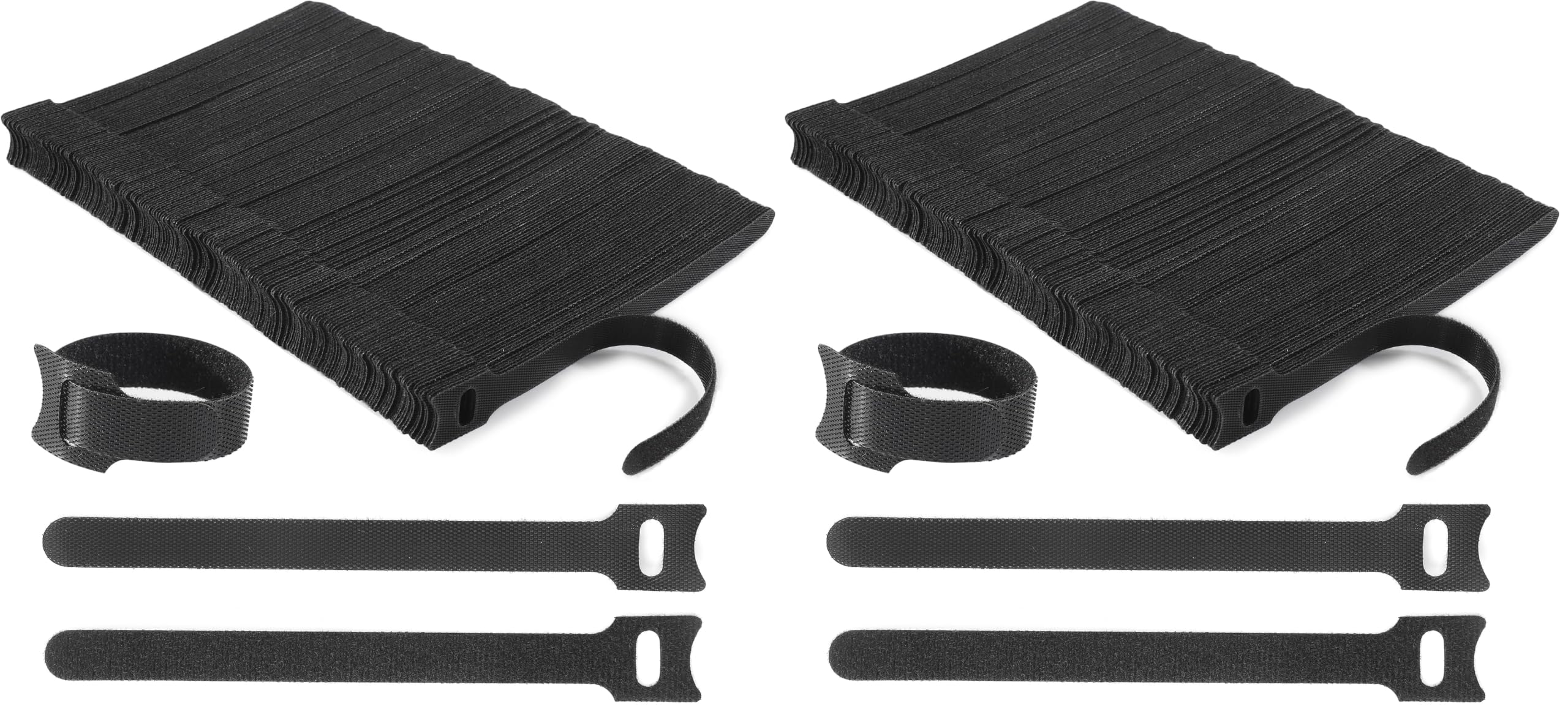 Nettbe Reusable Cable Ties, 210 PCS 6 Inches Adjustable Cord Straps Wire Organizer Cord Wrap and Hook Loop Cable Management (Pack of 2)