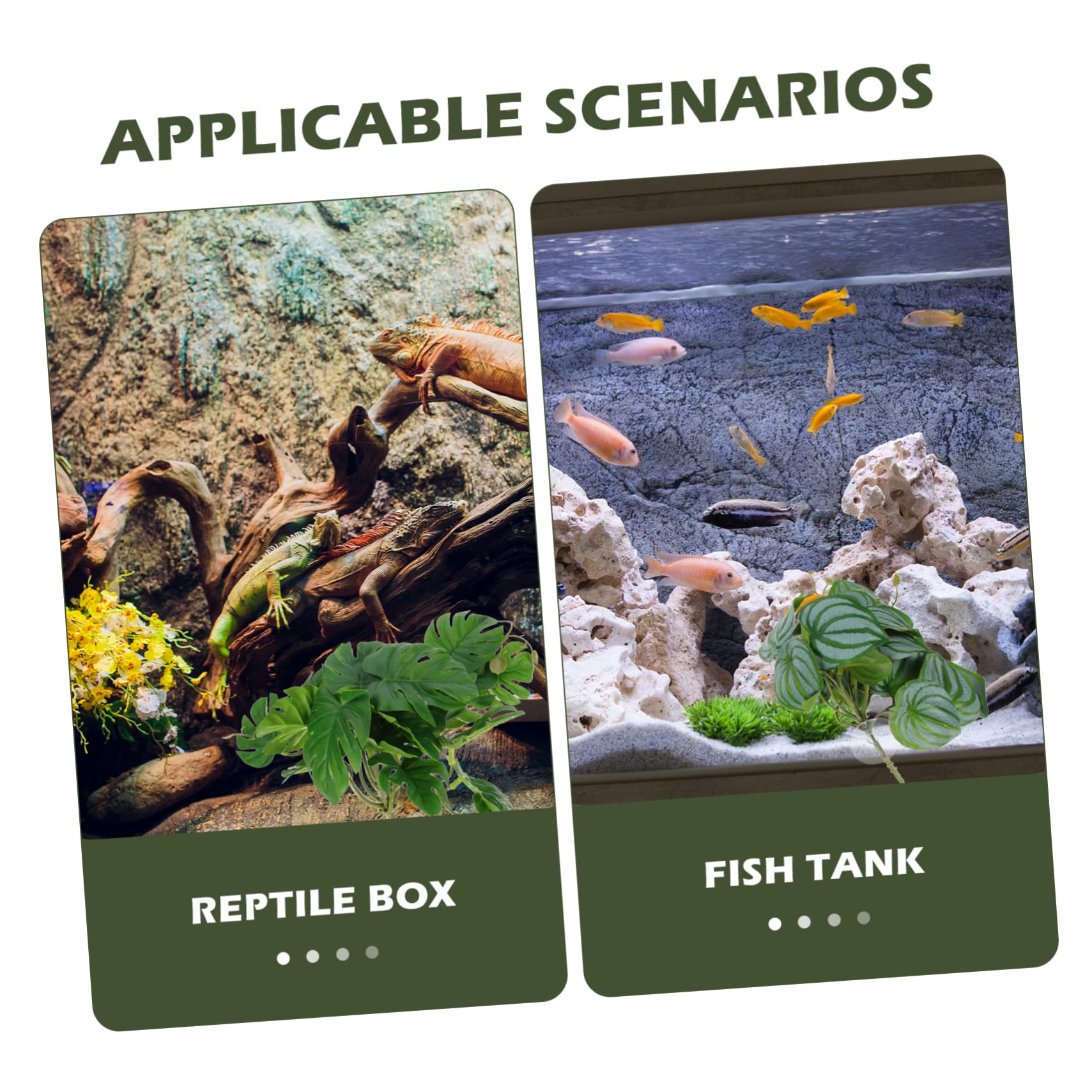 POPETPOP 10piezas Plantas Artificiales para Reptiles Decoración De Terrario Simulada De Sandía Tortuga Accesorios Seguros para Hábitats De Reptiles