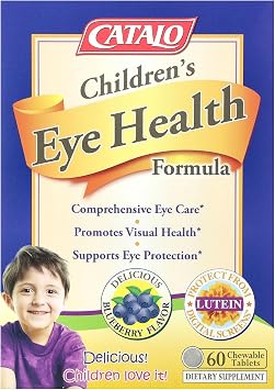 CATALO Childrens Eye Health Formula, Blueberry, 60 Chewable Tablets