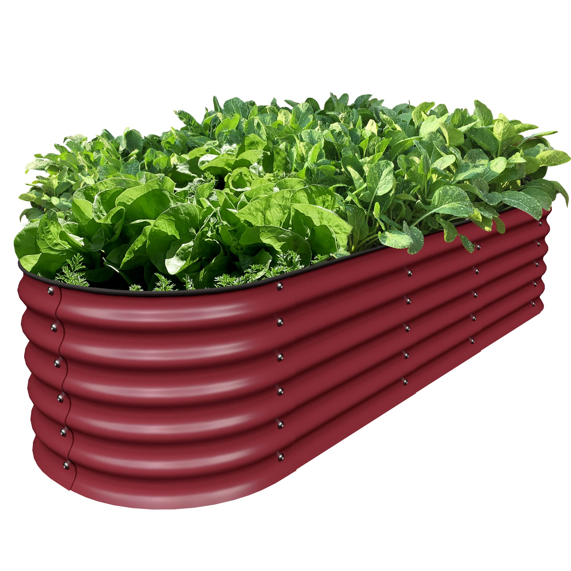 Olle Galvanized Raised Garden Bed Barn Red