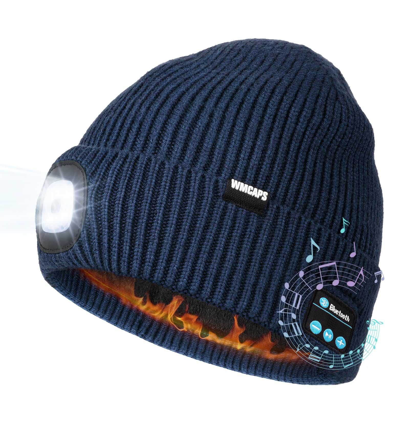 Wmcaps Fleece Lined Bluetooth LED Beanie