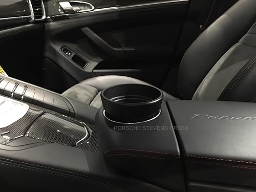 PANAMERA Tequipment 97055338400 Portavasos original para Porsche, color negro.