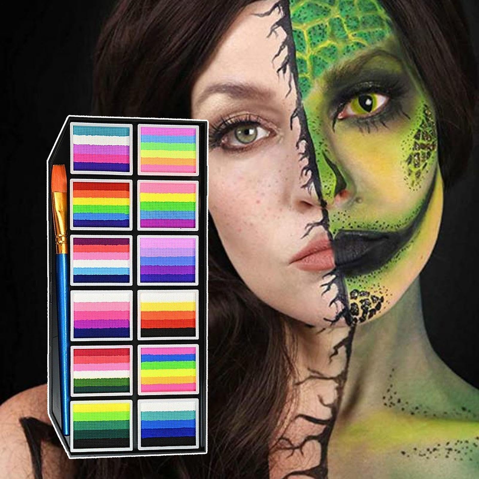 Gesichtsbemalungsfarben Wischfeste Make-up-Pinselstifte