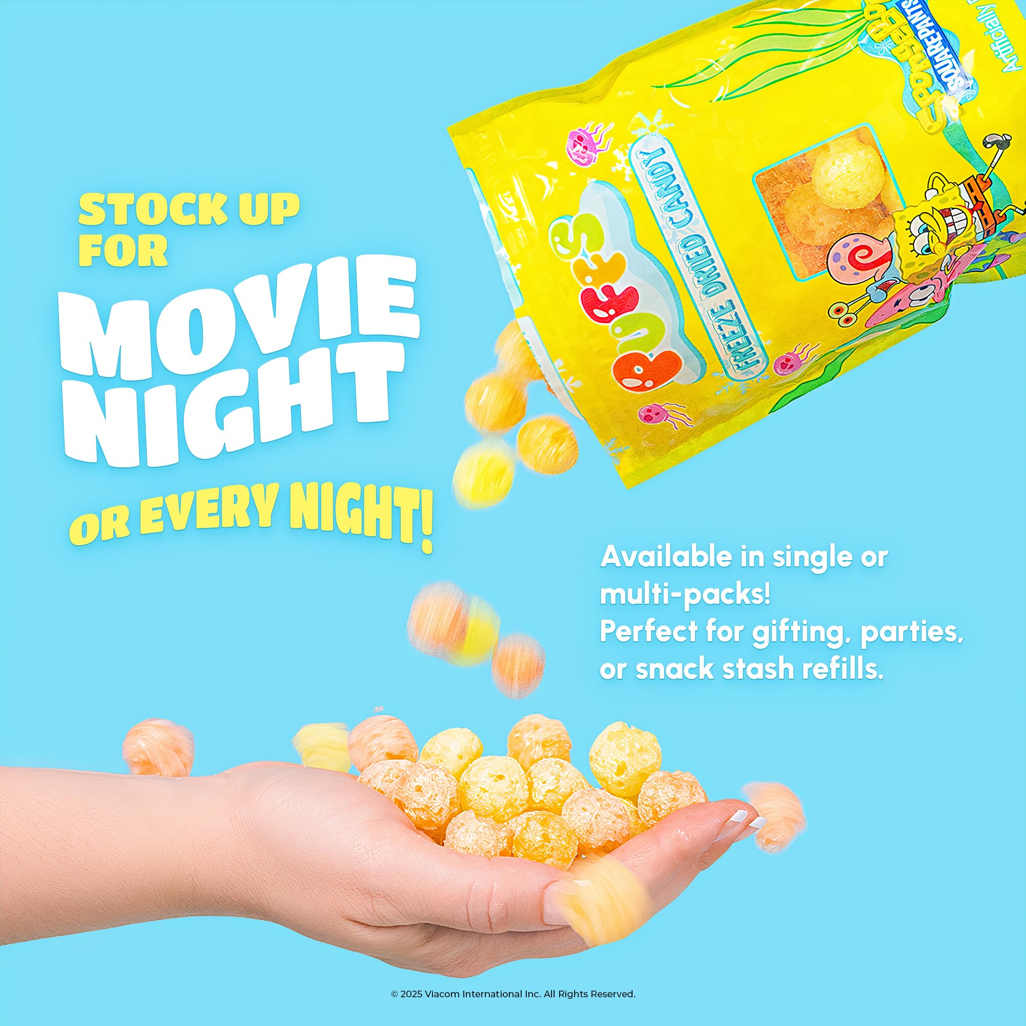 Amazon.com : SpongeBob Freeze Dried Candy Puffs by Bubblegum Kids