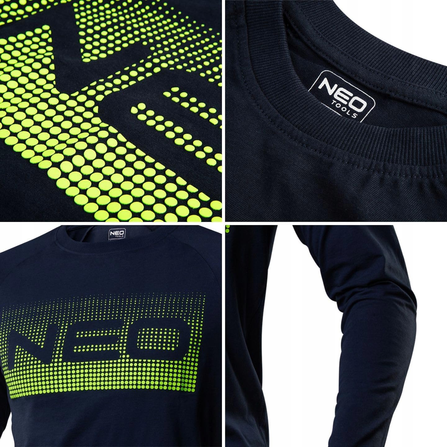 NEO TOOLS Pantalon, gilet de travail et t-shirt à manches longues pour homme Taille S (48) – 3XL (58) / Design tendance, pantalon – Poches de protection des genoux et renforcé en Cordura Doudoune sans