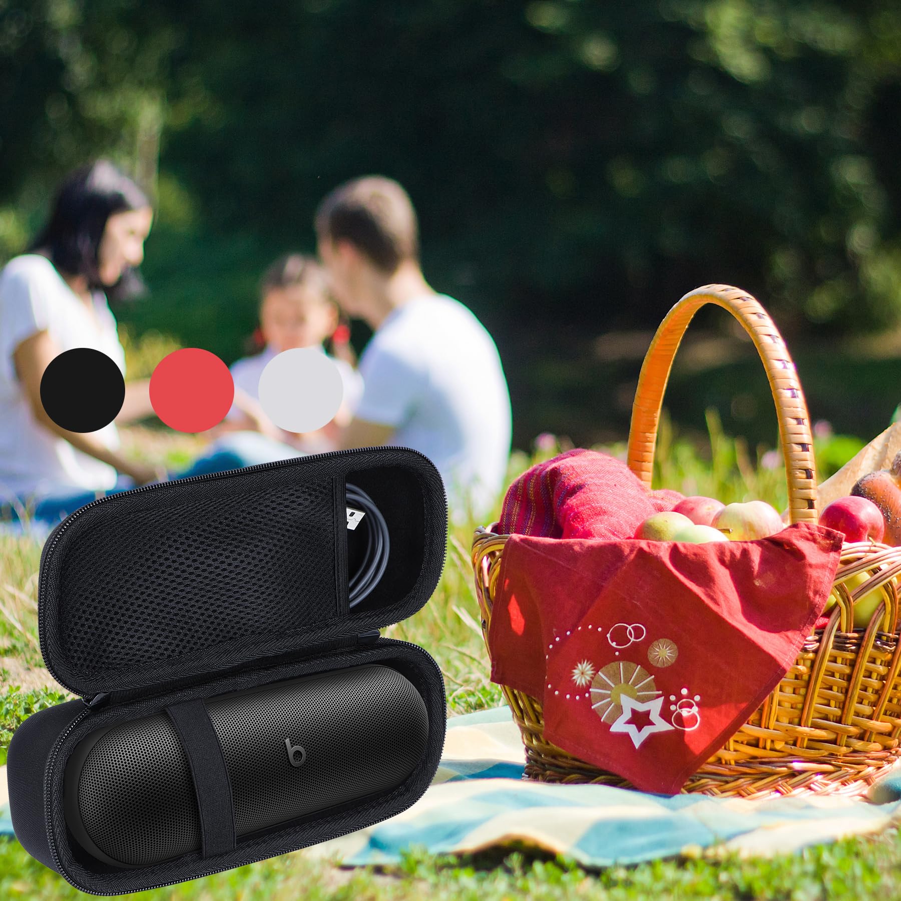 Lebakort Duro Viajar Caja Estuche Funda para Beats Pill Altavoz Bluetooth Inalámbrico (Negro)