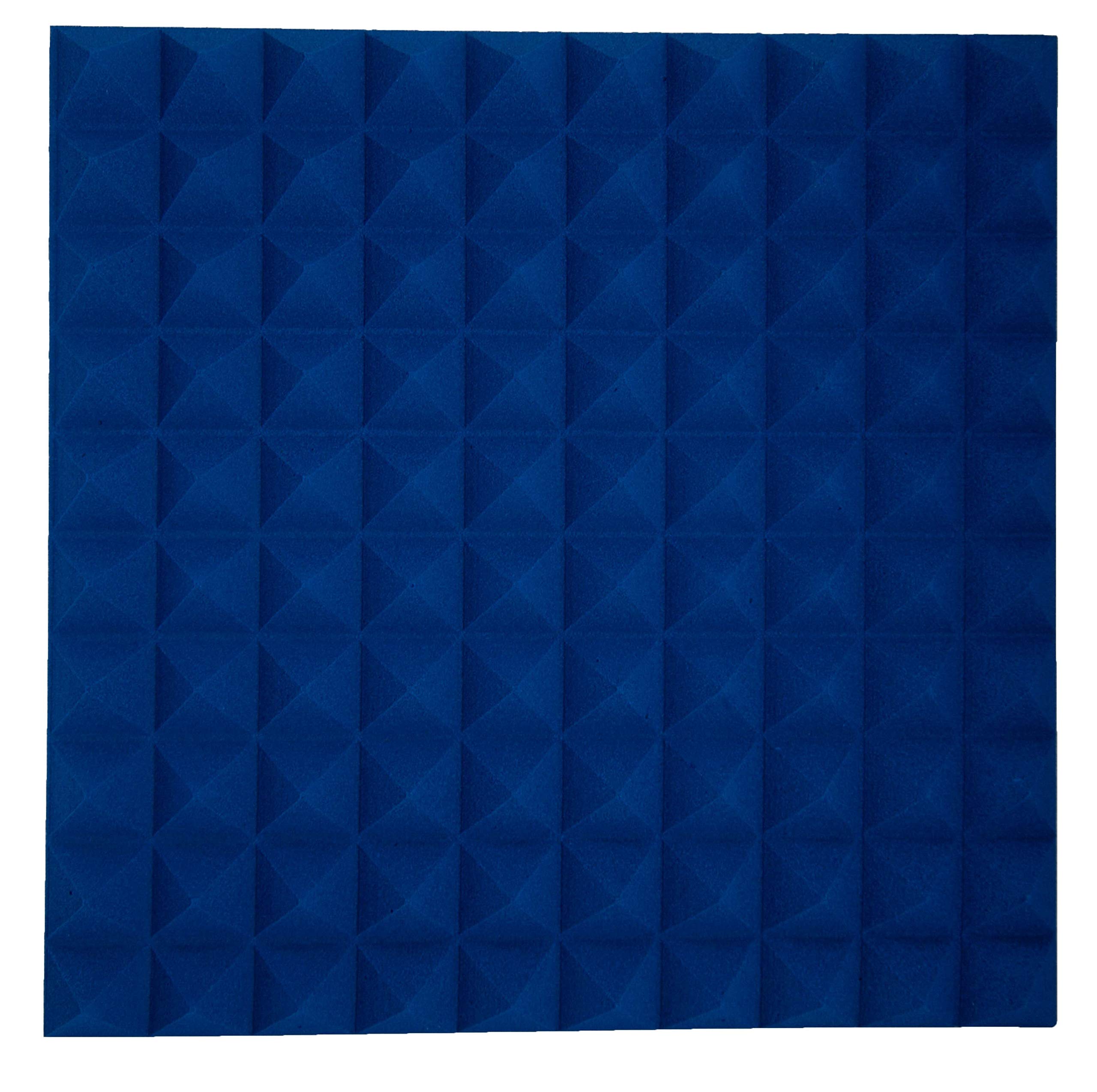 Pannello Fonoassorbente Piramidale 6cm Verniciato Blu segnale - 50x50cm - Pacco da 4(1m²)