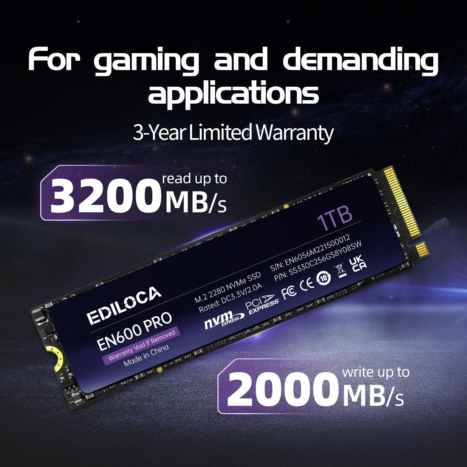 t*o様 【ヒートシンク付】EDILOCA EN600Pro 1TB NVMe Amazon | Ediloca EN600 PRO SSD 1TB PCle 3.0x4 NVMe M.2 2280 最大