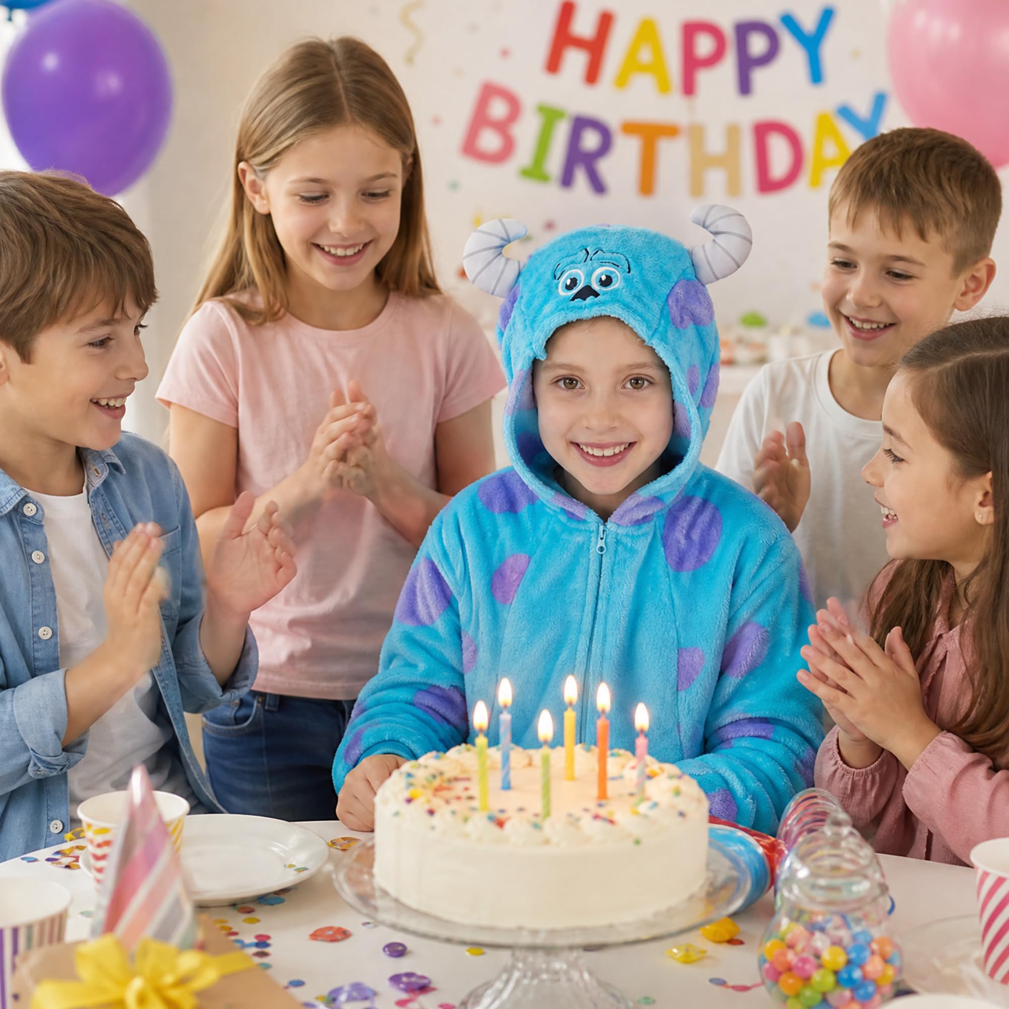 Sincere Party Costume d'animaux de cache-couche de monstre bleu pour les enfants