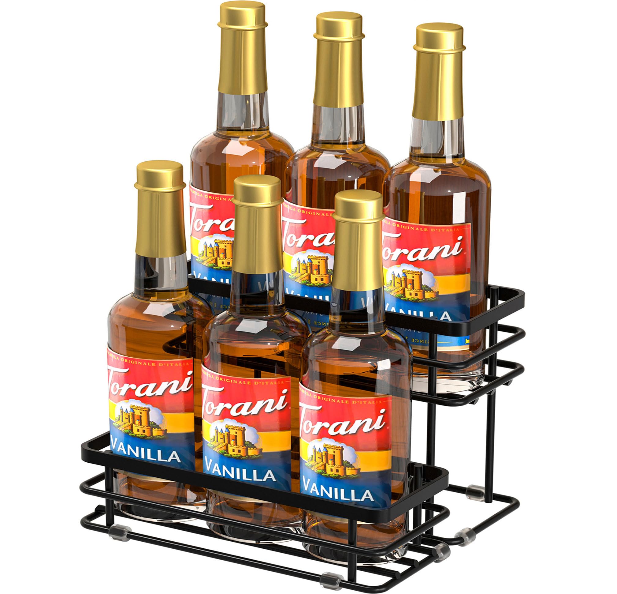 Organiseur De Sirop De Café, 3 Niveaux Pour 8 Bouteilles De Sirop De