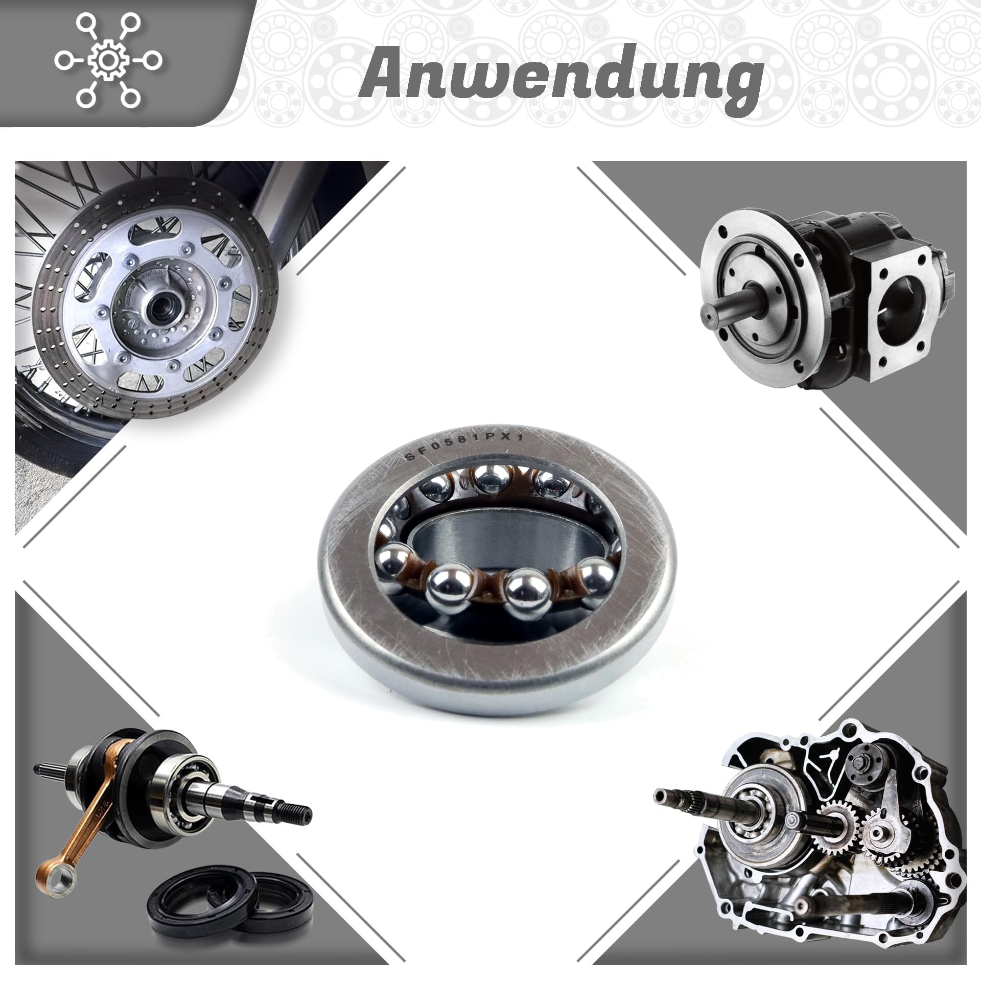 Kegelrollenlager SF0581PX1 26x47x15mm, hochbelastbares Präzisionslager für Axial- & Radialbelastungen, DIN 720 ISO 355, langlebig & hitzebeständig für Industrie- & Automobilanwendungen
