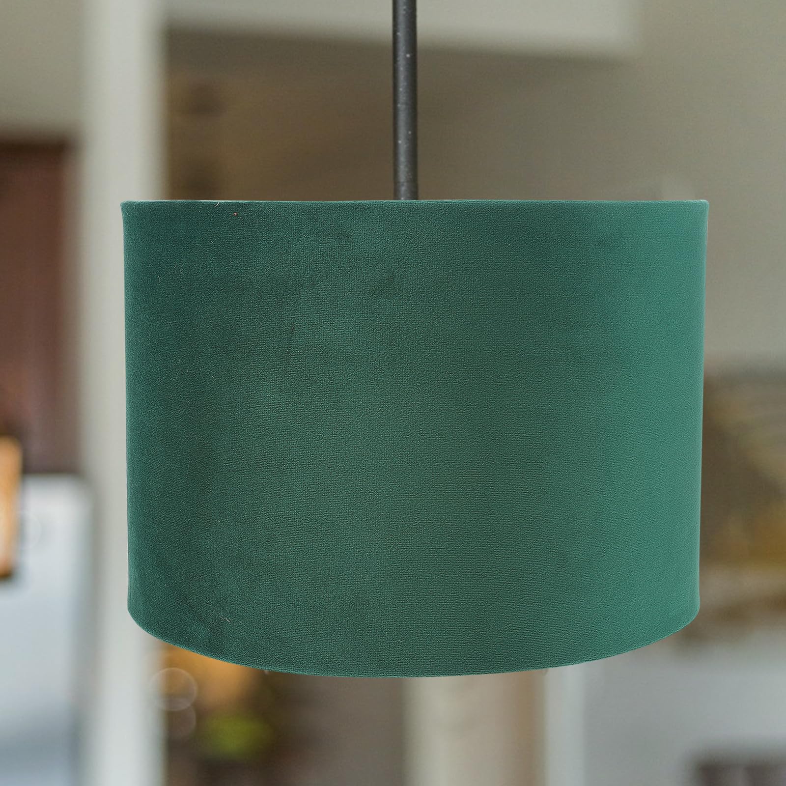 Paralume in Velluto Verde per Lampada da Tavolo Rivestimento Interno Dorato, Copertura Protettiva per Luce da Scrivania, Tessuto Decorativo per Illuminazione Diffusa in Casa
