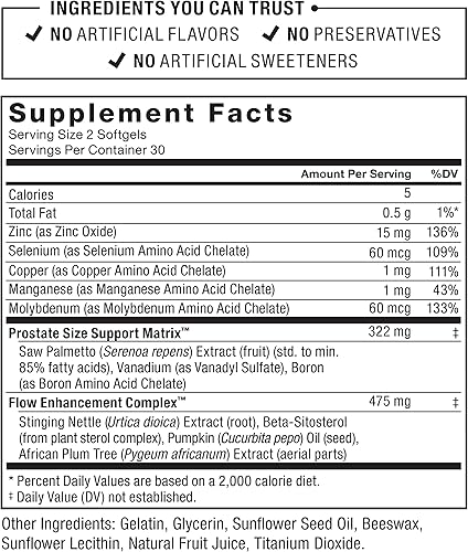 Miniatura 9 de FORCE FACTOR Suplemento de próstata, paquete de 3, palma enana americana y beta-sitosterol para hombres, apoyo para la salud de la próstata, soporte