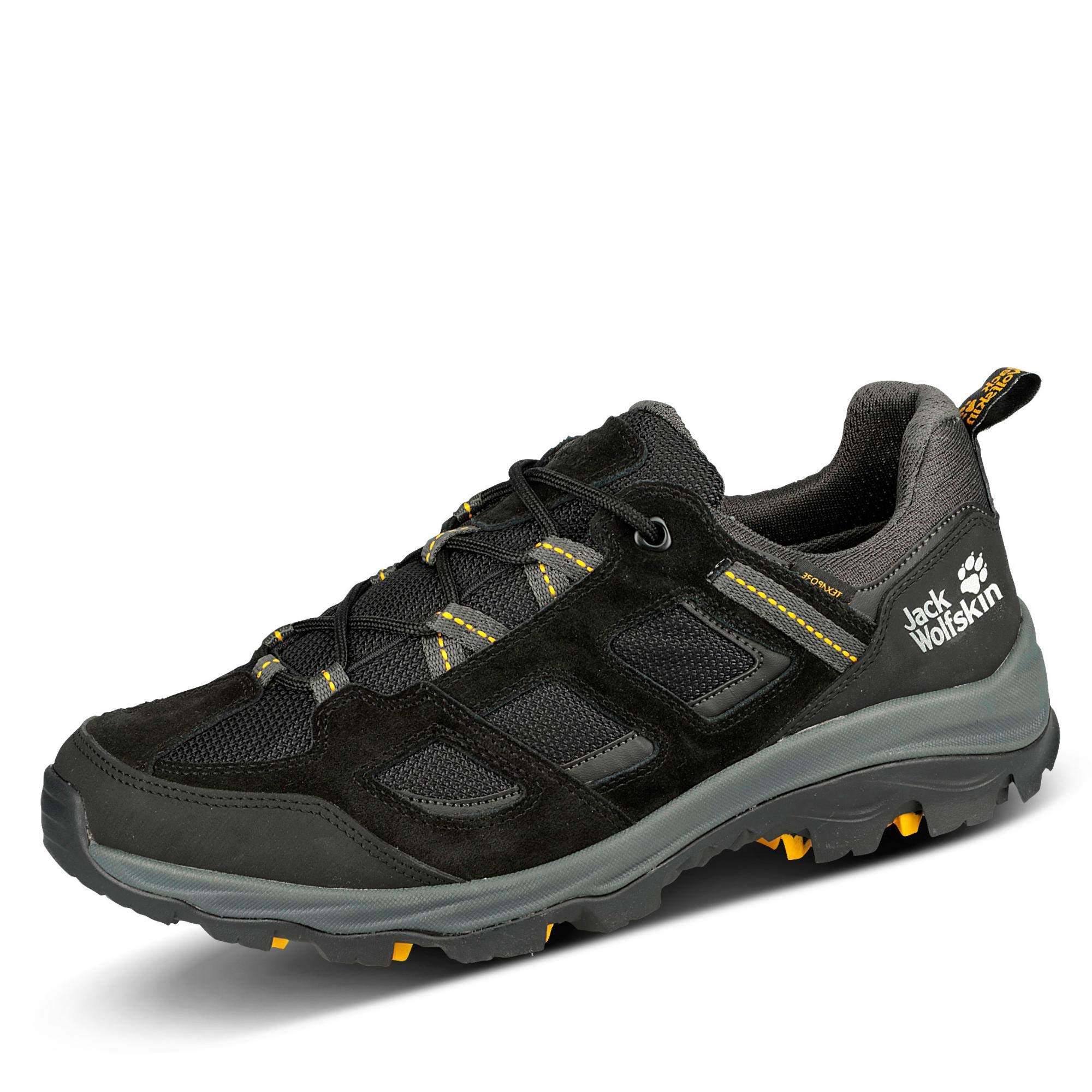Jack Wolfskin Men's Vojo 3 Texapore Low M Hiking Shoe, Black Burly Yellow Xt, 6 UK