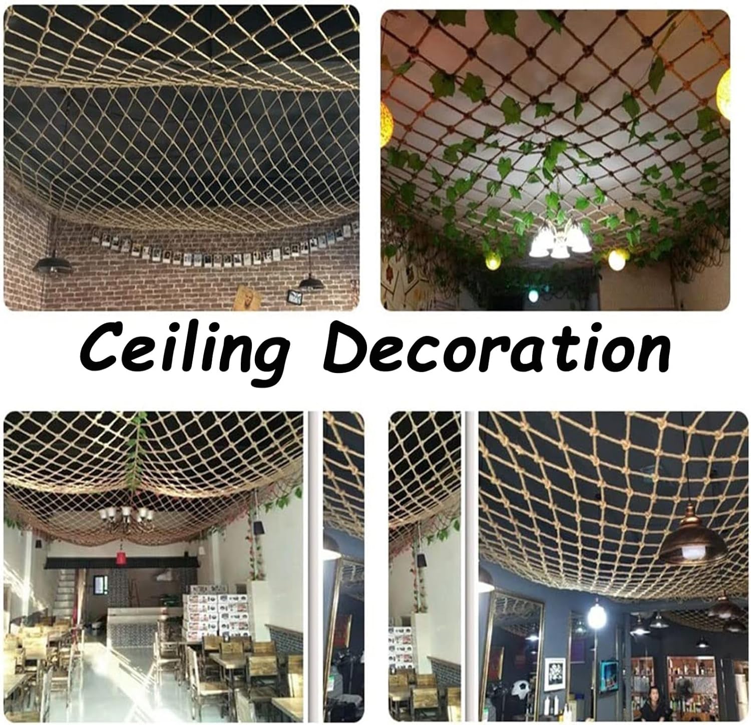 Heavy Duty Bird Protection Net 13x30FT - Safe Climbing Netting for Treehouses, Playgrounds & Balconies, Durable Cargo Rope Net (1cm Diameter)