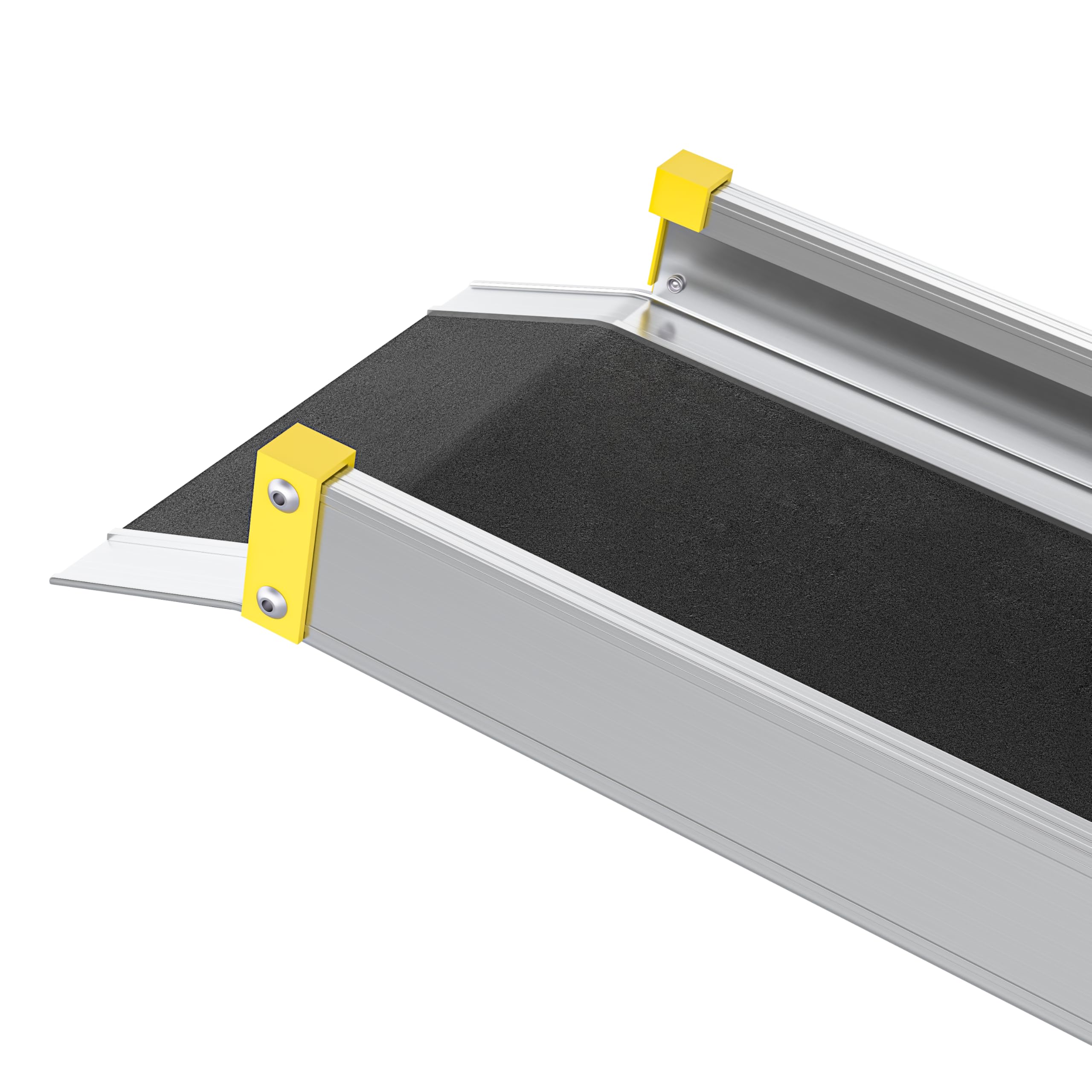 YUENFONG 75.5-122cm Rollstuhlrampe Teleskop Aluminium Auffahrrampe, 2 Stück Teleskoprampe rutschfeste Verstellbare Rampen Rollstuhl Rampe bis zu 272kg, für Rollstuhl Treppen, 4 FT