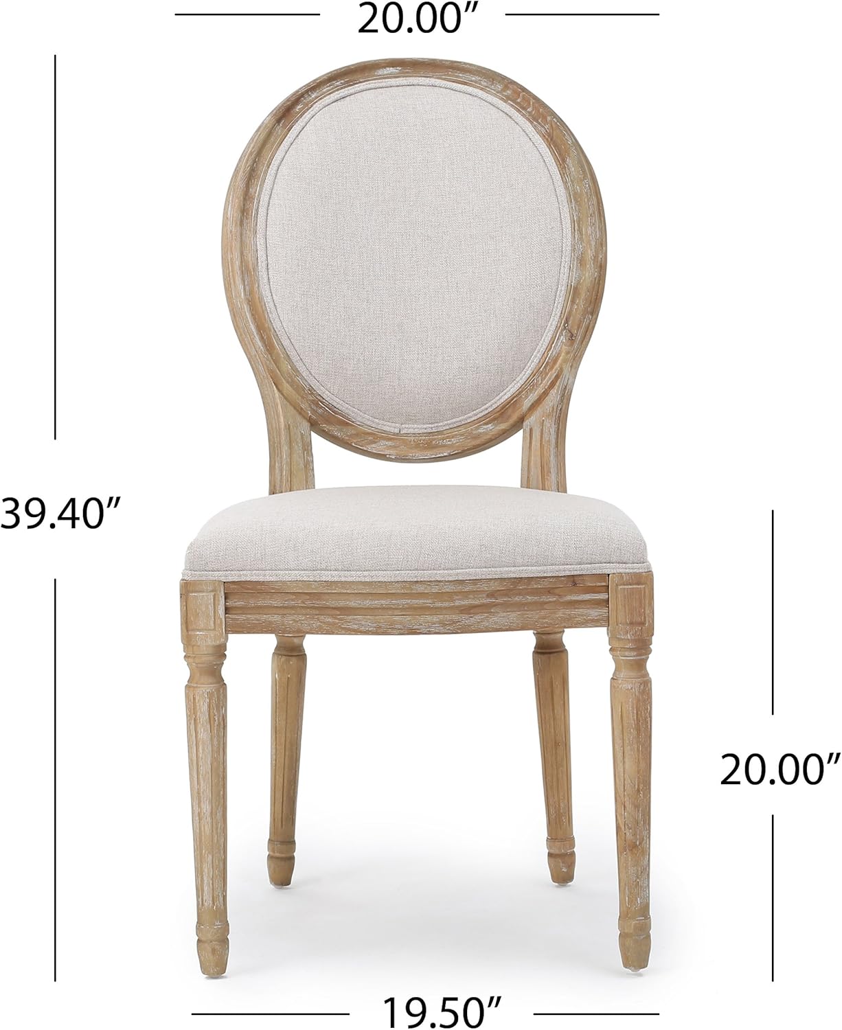 Christopher Knight Home Phinnaeus Beige Fabric Dining Chair (Set of 2), 2-Pcs Set - Chairs