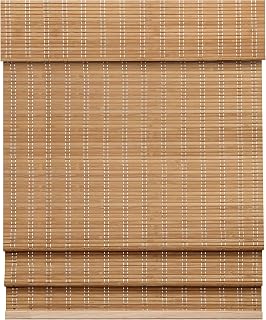 LazBlinds Cordless Bamboo Roman Shades 46x60 - Light Filtering Roll Up Blinds, Child-Safe Natural Bamboo Window Shades