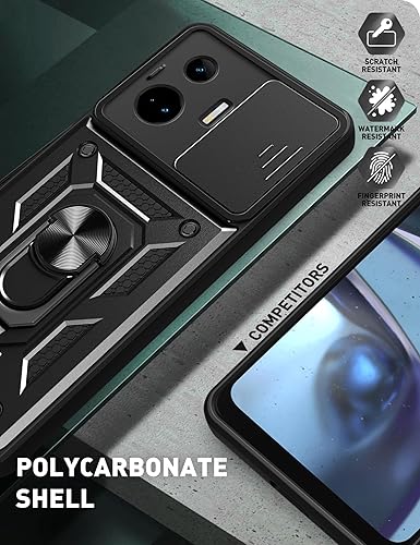 Vista 95 de Carcasa de soporte compatible con Motorola Razr 2023, con cubierta deslizante para lente de cámara compatible con Motorola Razr 40 5G 2023 XT2323-1