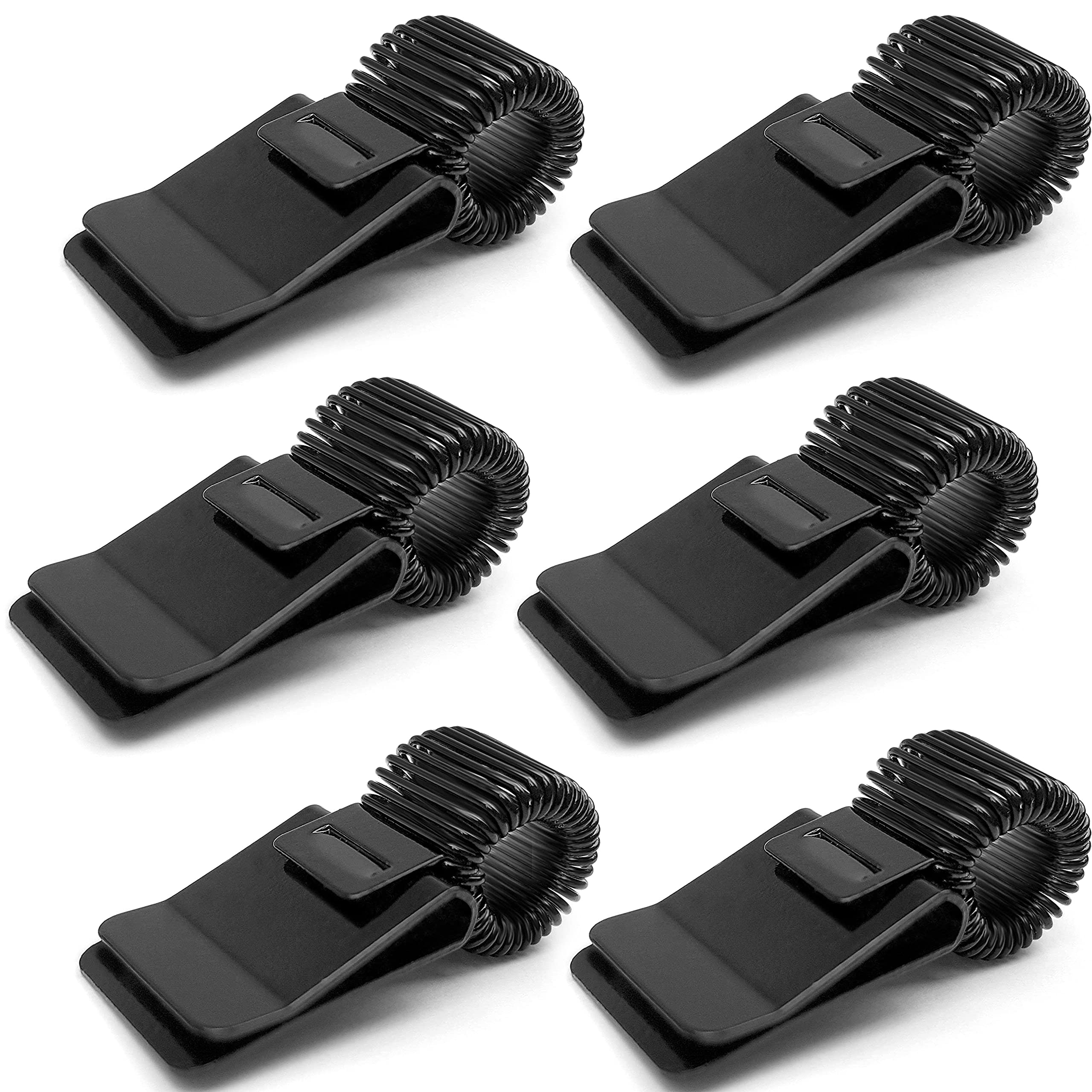 Ashton and Wright Metal Pen Clip Holder for Notebook/Clipboard/Journal/Diary - Ideal For Doctors/Nurses/Foremans/Office - [Pack of 6] - Black