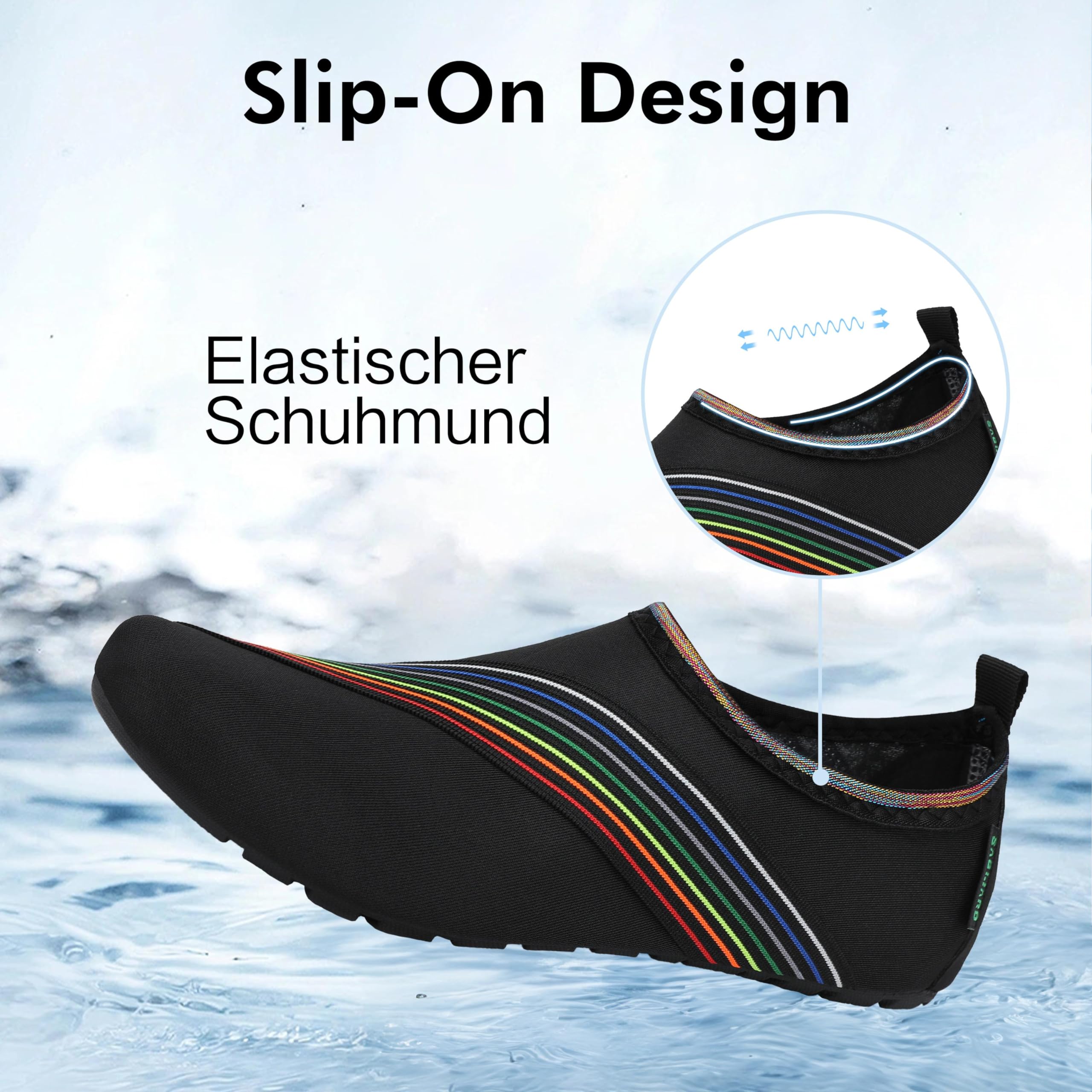 SAGUARO Scarpe da Scoglio Donna Uomo da Immersione Scarpette da Surf Water Shoes Barefoot per Bagno Spiaggia Mare Snorkel Yoga