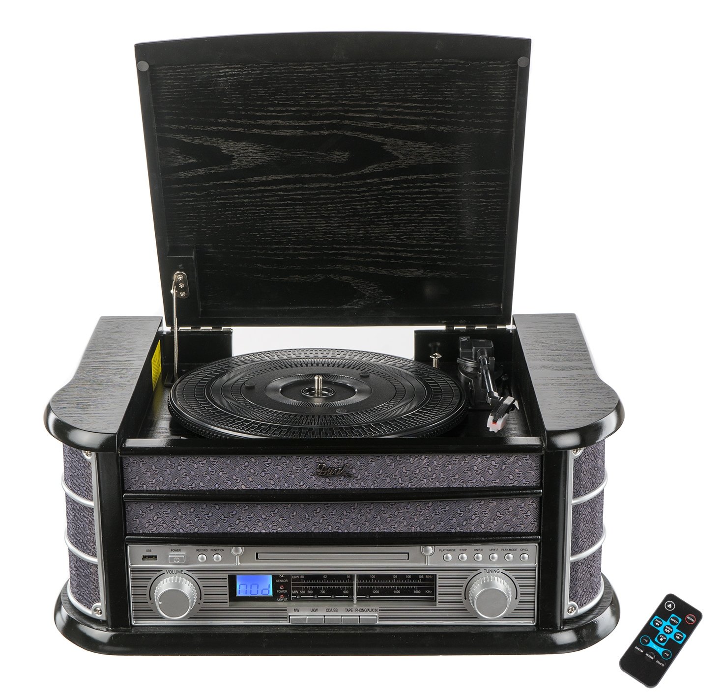 Dual 37714 NR 4-1 - Impianto compatto per nostalgia, colore: Nero