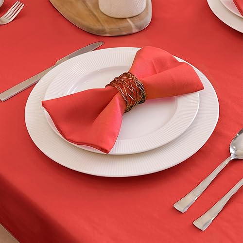 Vista 116 de Encasa XO Juego de 12 servilletas de tela color azul cobalto, 17 x 17 pulgadas, servilletas de cena de algodón de color sólido, servilletas de boda