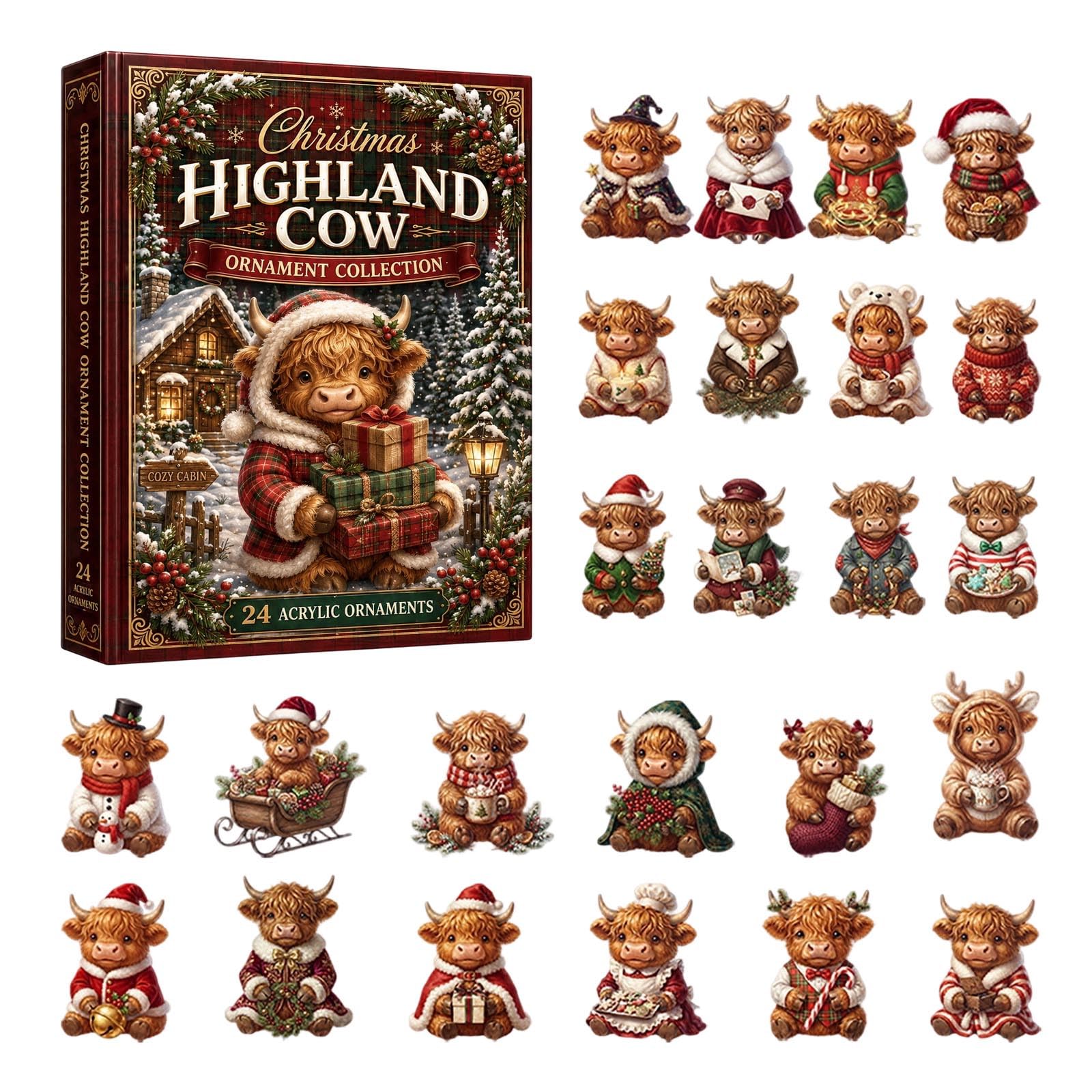 Highland Cow Advent Calendar, 2026 24 Days Of Highland Cow Advent Calendar — image 1