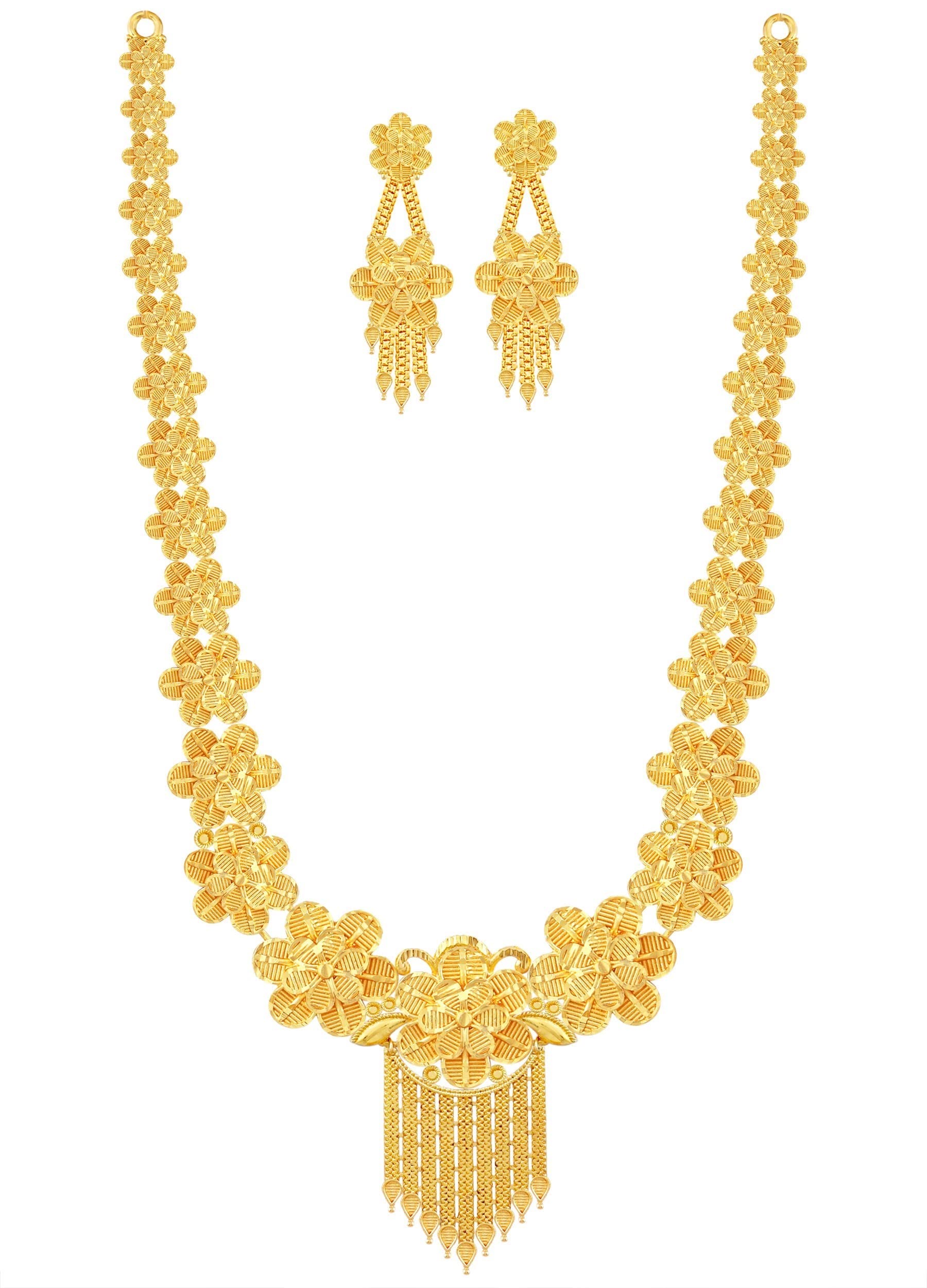 Mansiyaorange Traditional Forming Floral Long Rani Haar Necklace Set Jewelry/Jualry/Necklace/Jewellery/julry Set For Women (B0BDX16DBK) Amazon Price History, Amazon Price Tracker