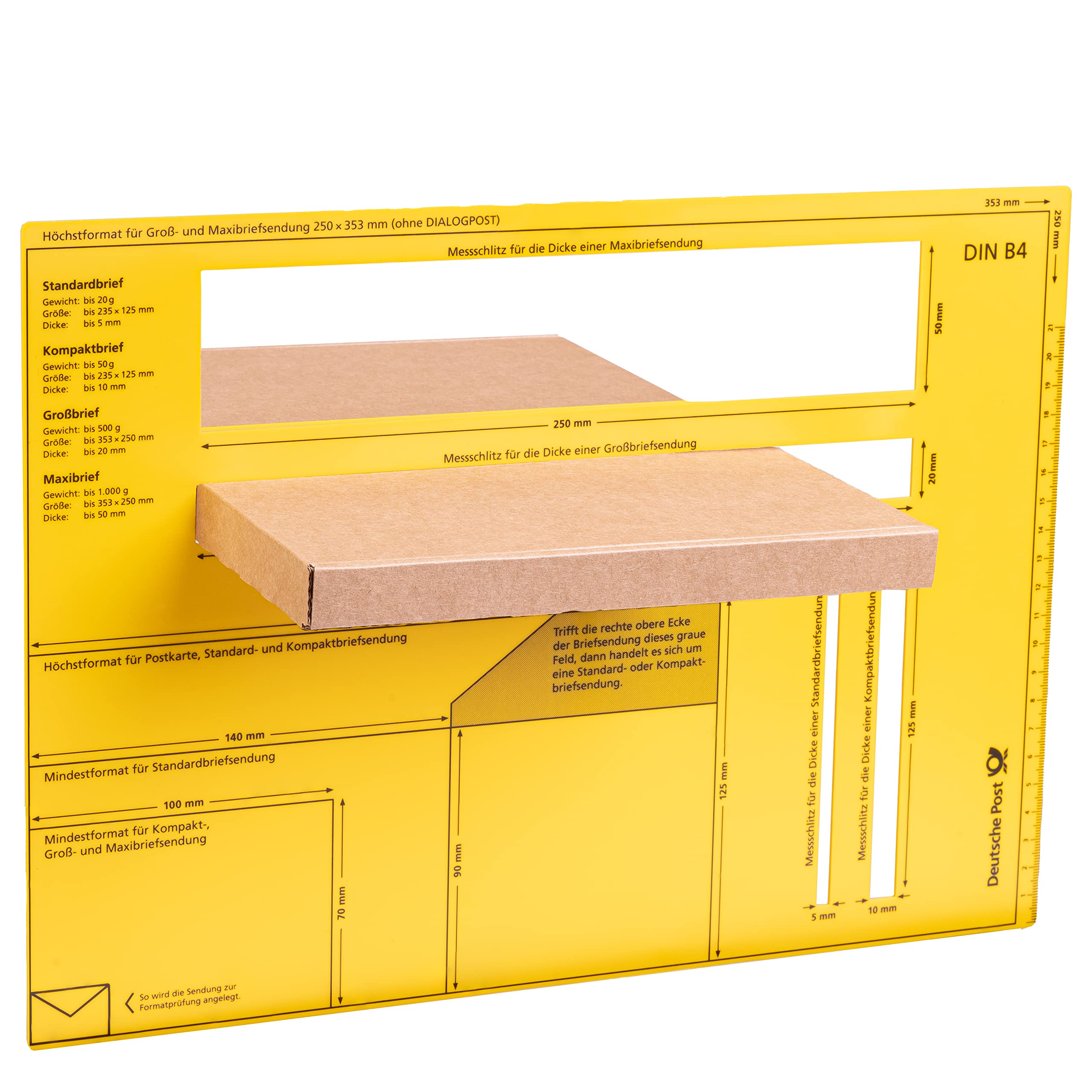 BIGtec 350 Großbriefkartons 300 x 200 x 20mm braun Faltschachtel Post Großbrief Karton Versand Verpackung Postkarton Selbstklebeverschluss selbstklebend Aufreißfaden DHL Paket Päckchen DPD Hermes GLS