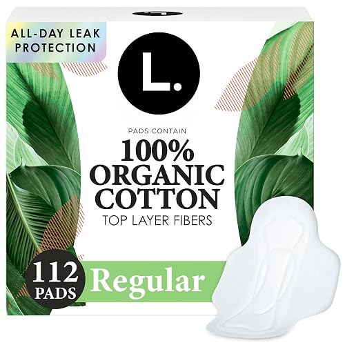 L. Ultra Thin Pads for Women, Regular Absorbency, Organic Cotton