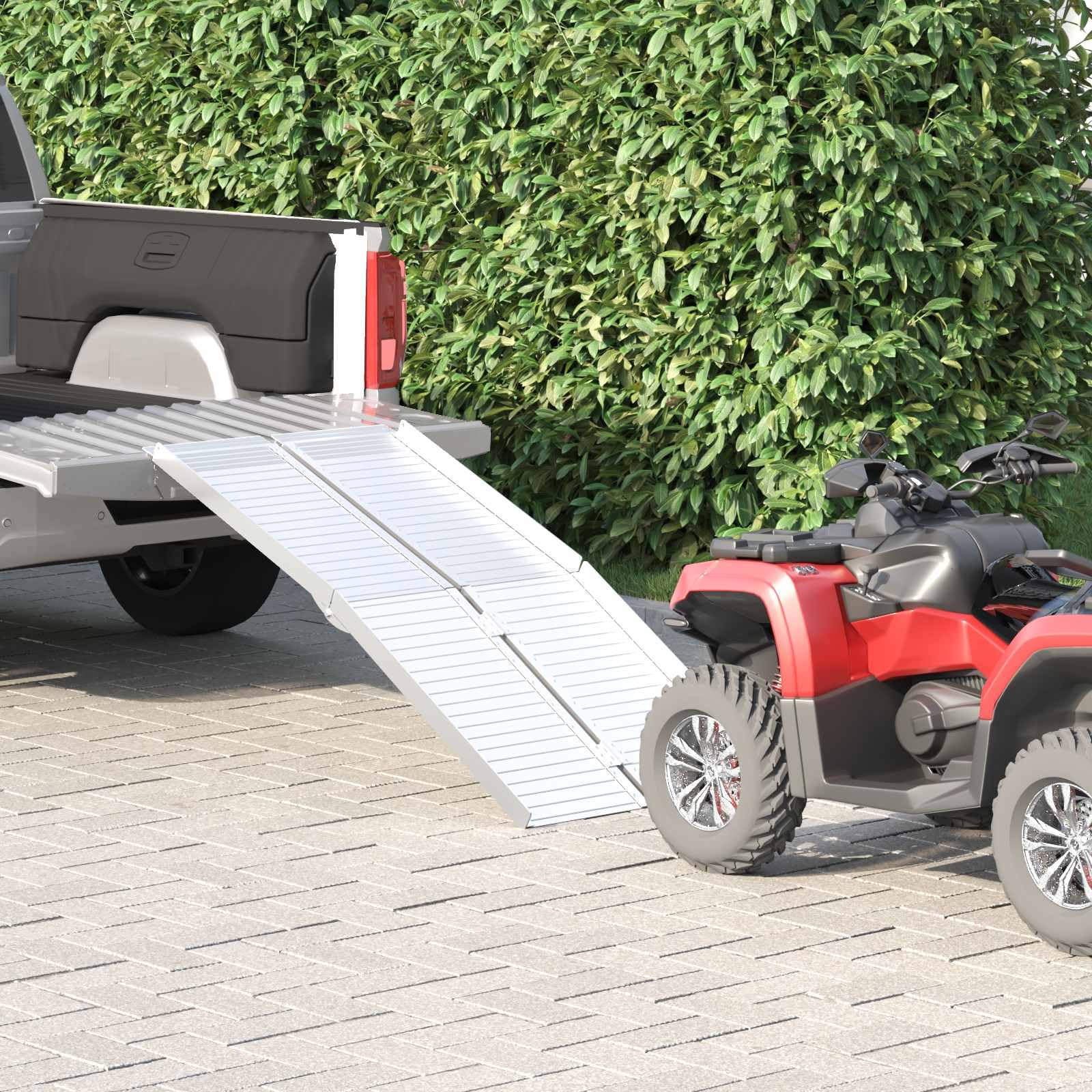 Składana rampa dla wózków inwalidzkich z aluminium, przenośna rampa najazdowa dla wózków inwalidzkich i chodzików, obciążenie do 270 kg, długość 152 cm