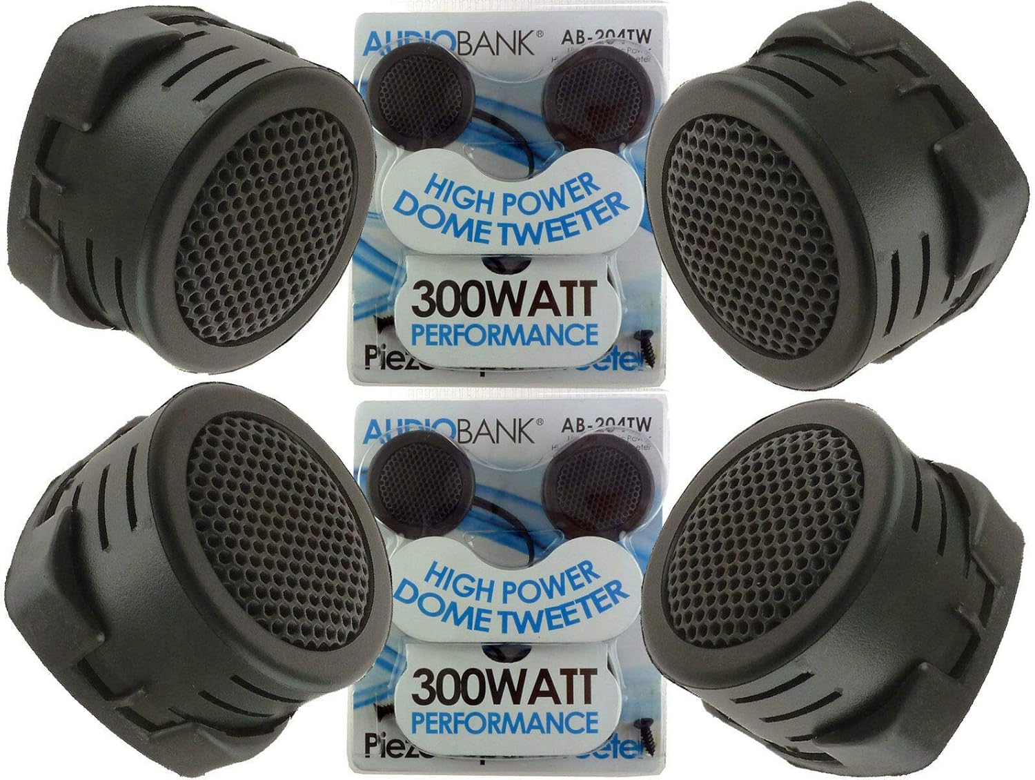 AUDIOBANK 2 Pairs of 600W Super High Frequency Mini Car