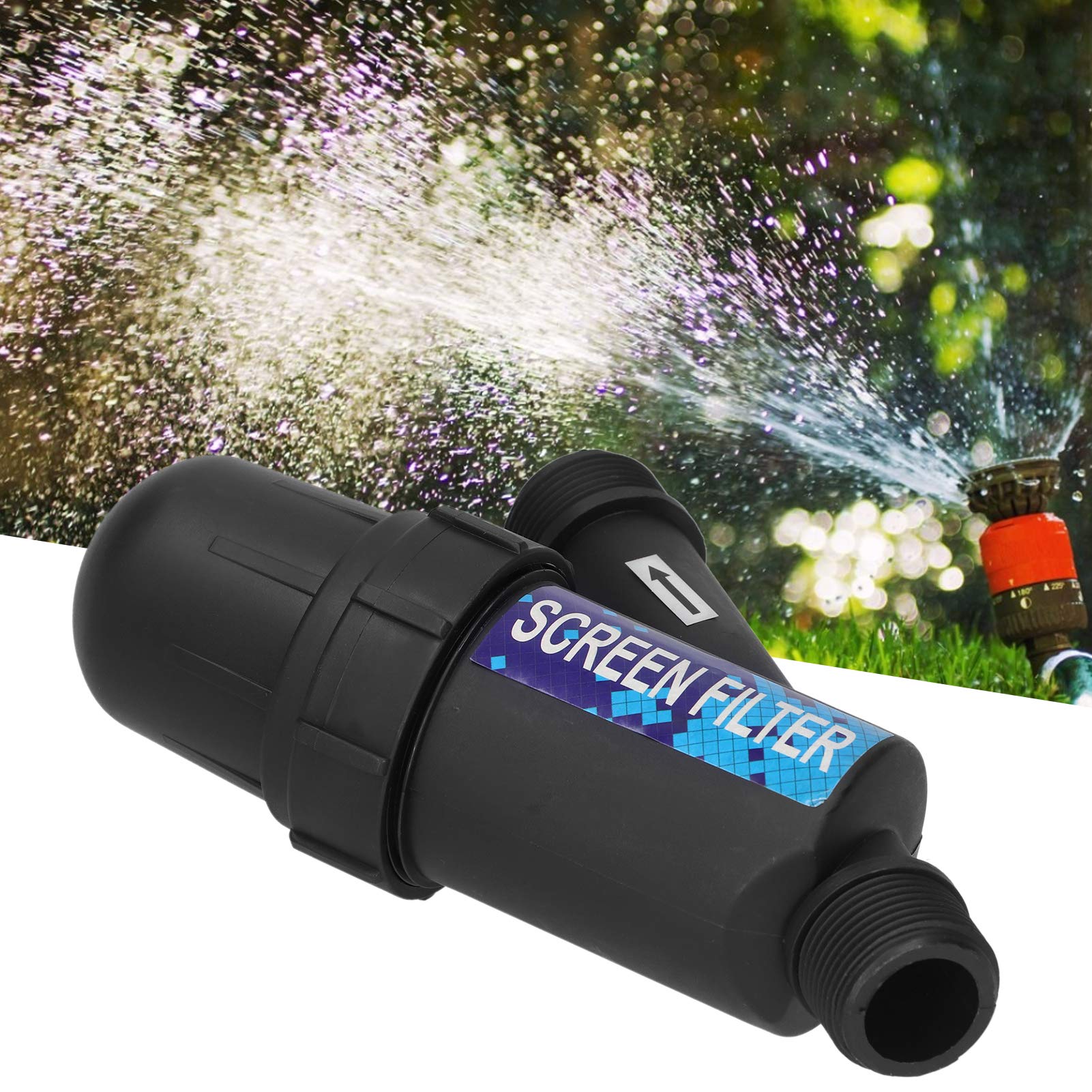 Restokki Drip Irrigation Filter, G1in Mesh Screen Water Filter, Garden Watering Irrigation Accessories Water Treatment