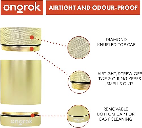 Miniatura 3 de ONGROK Recipiente de almacenamiento de aluminio, 6.1 fl oz, tarro a prueba de aire para preservar el olor y el aroma