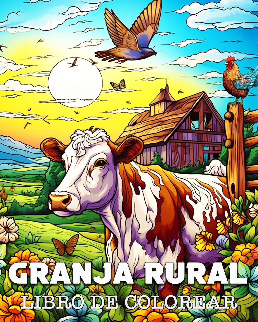 Granja Rural Libro de Colorear: Bellas Imágenes para Colorear y Relajarse