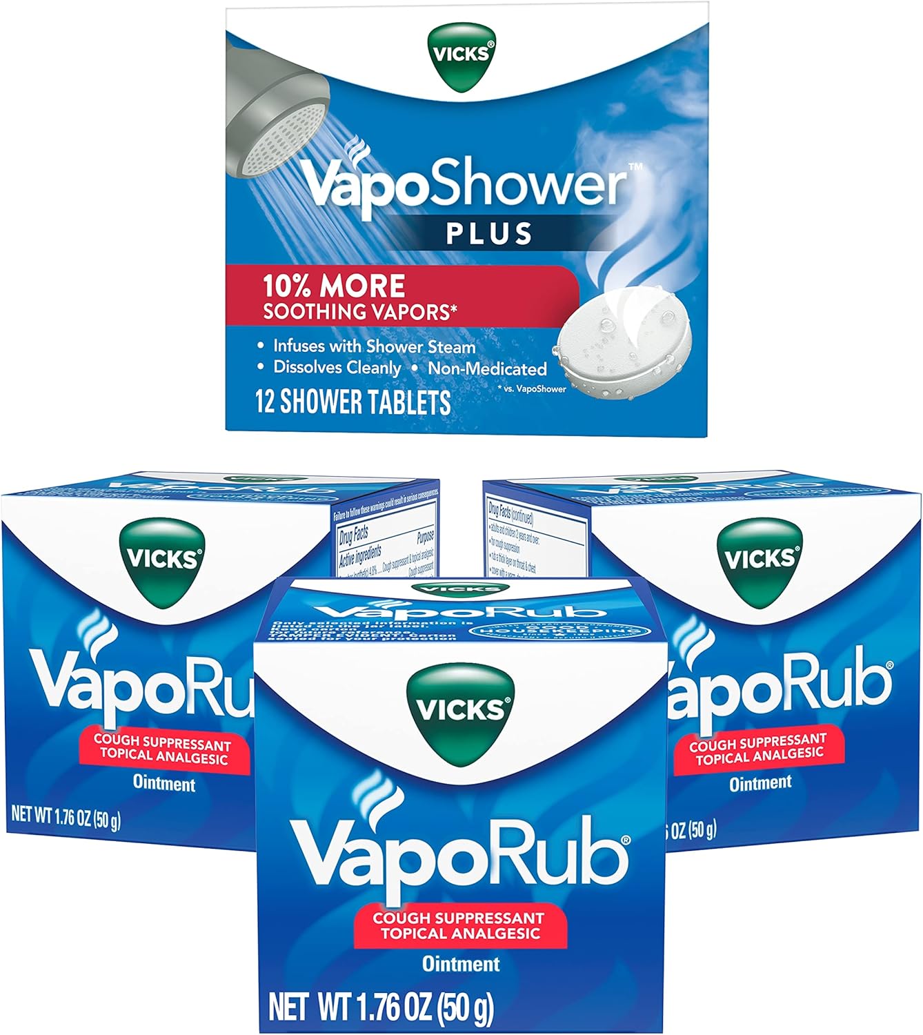 Vicks VapoRub, Chest Rub Ointment, Relief from Cough, Cold